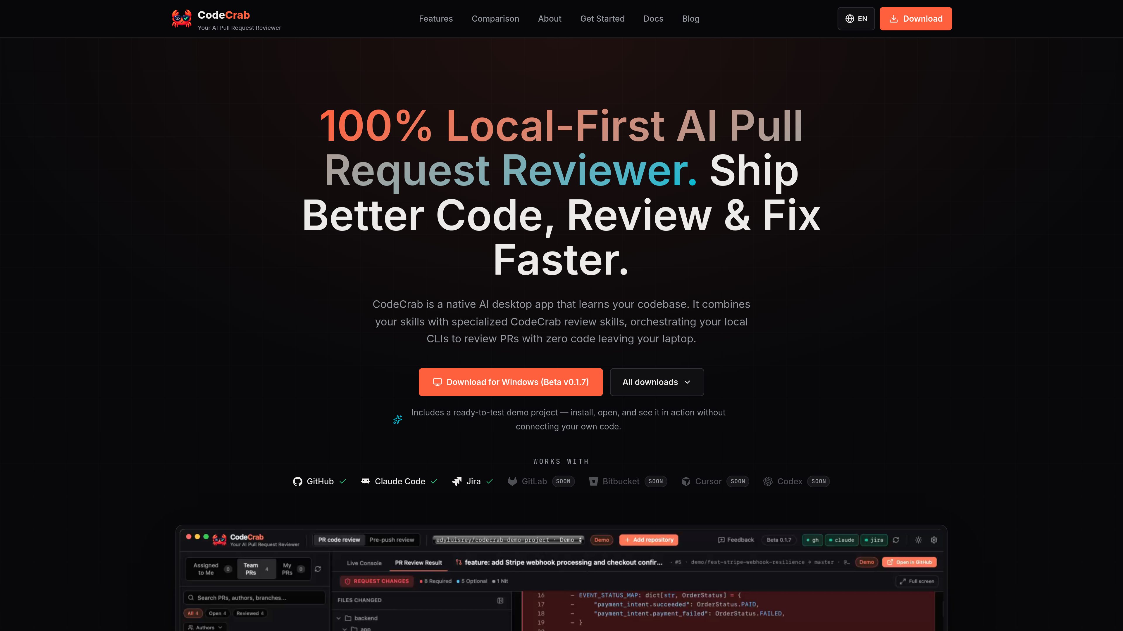CodeCrab preview
