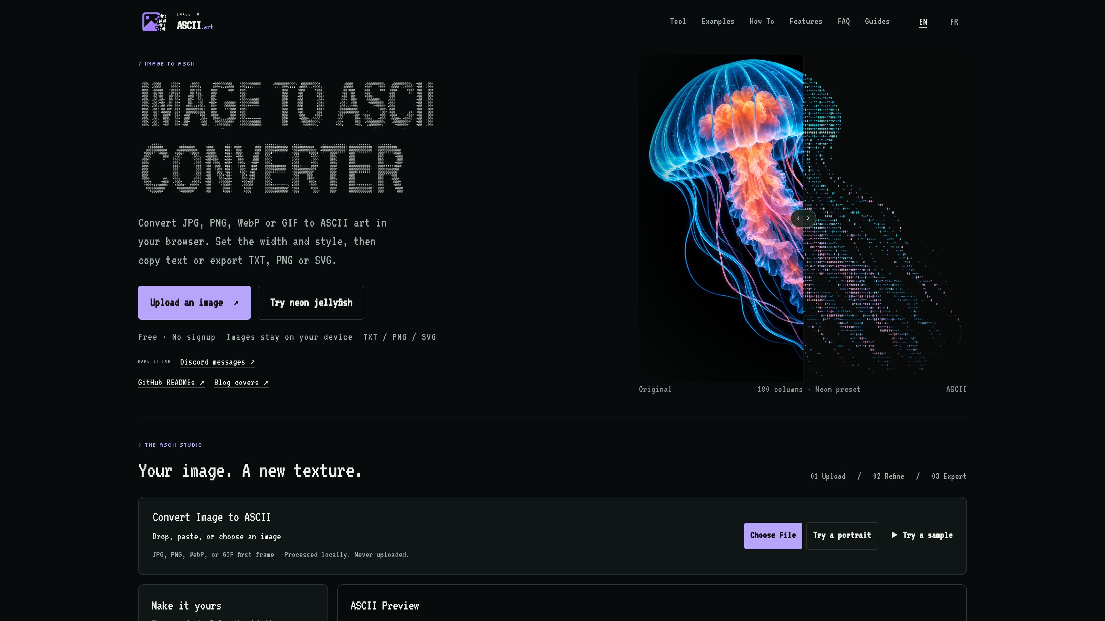 Image to ASCII preview