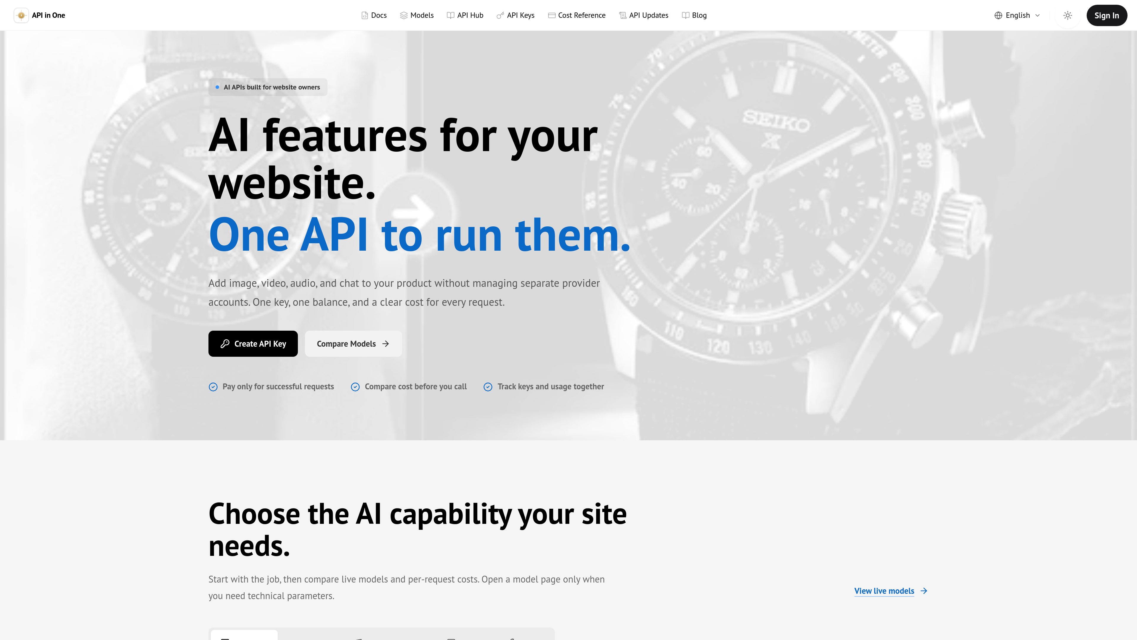 API in One preview