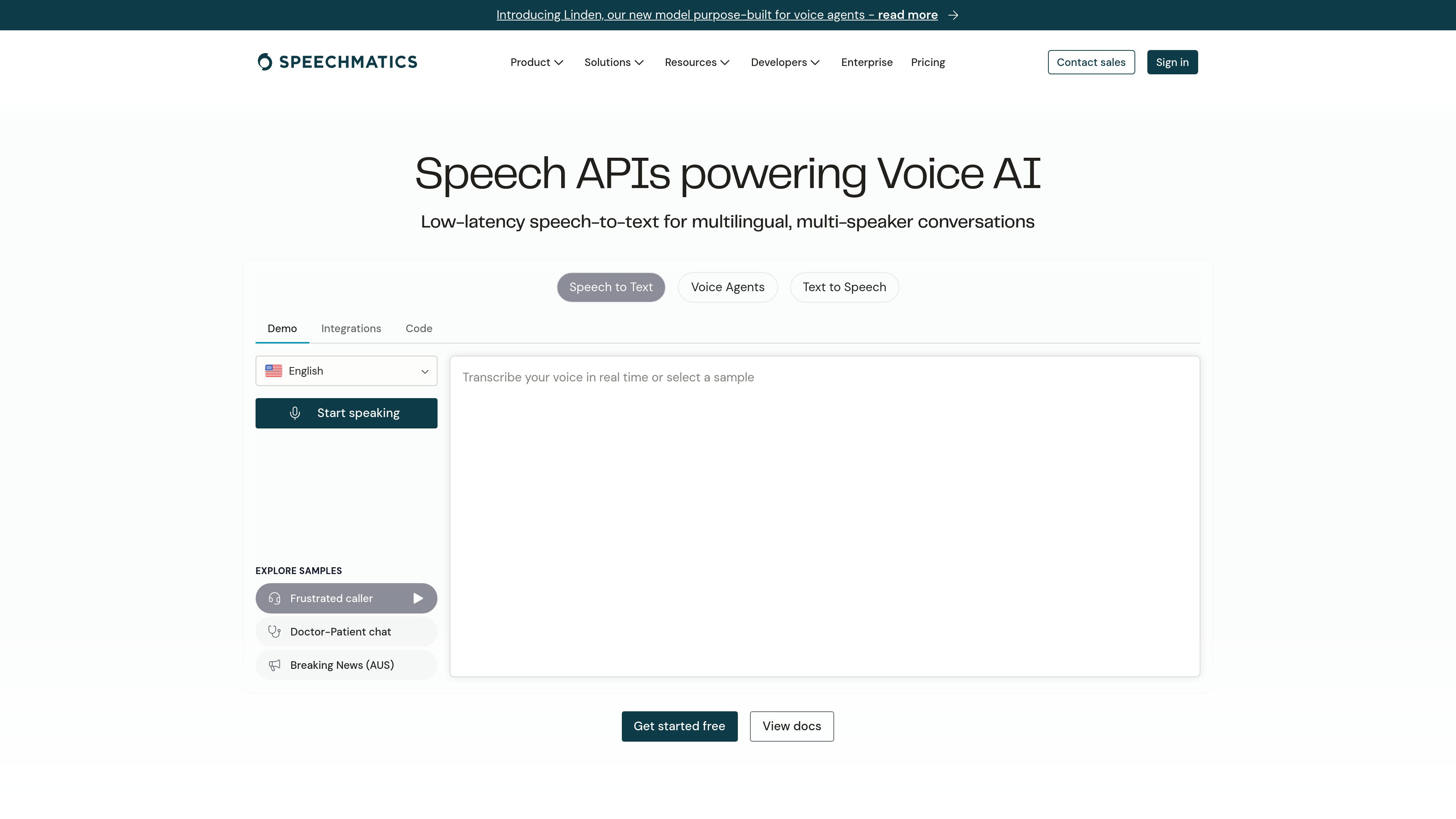 Speechmatics preview