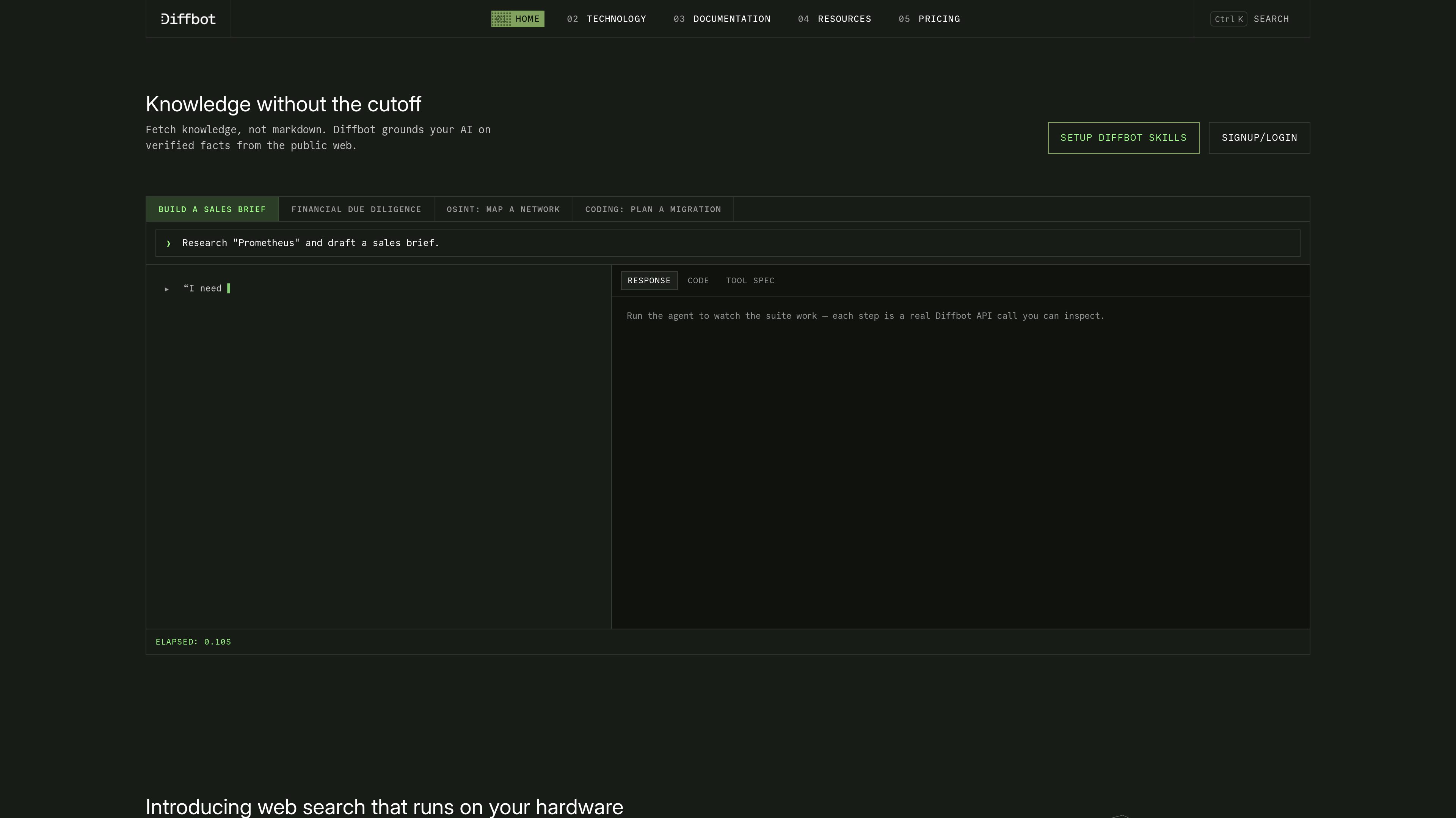Diffbot preview