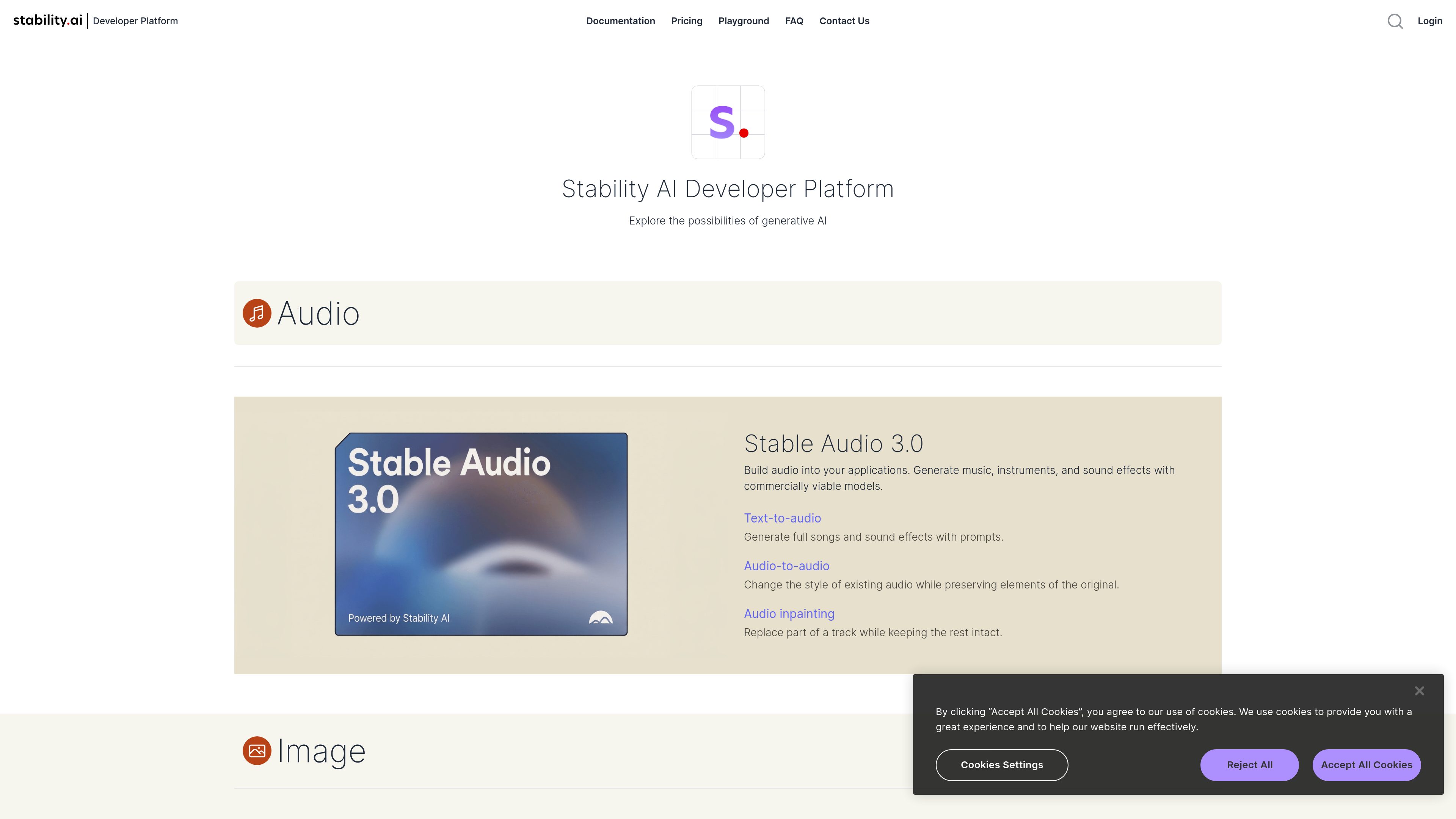 Stability AI Developer Platform preview