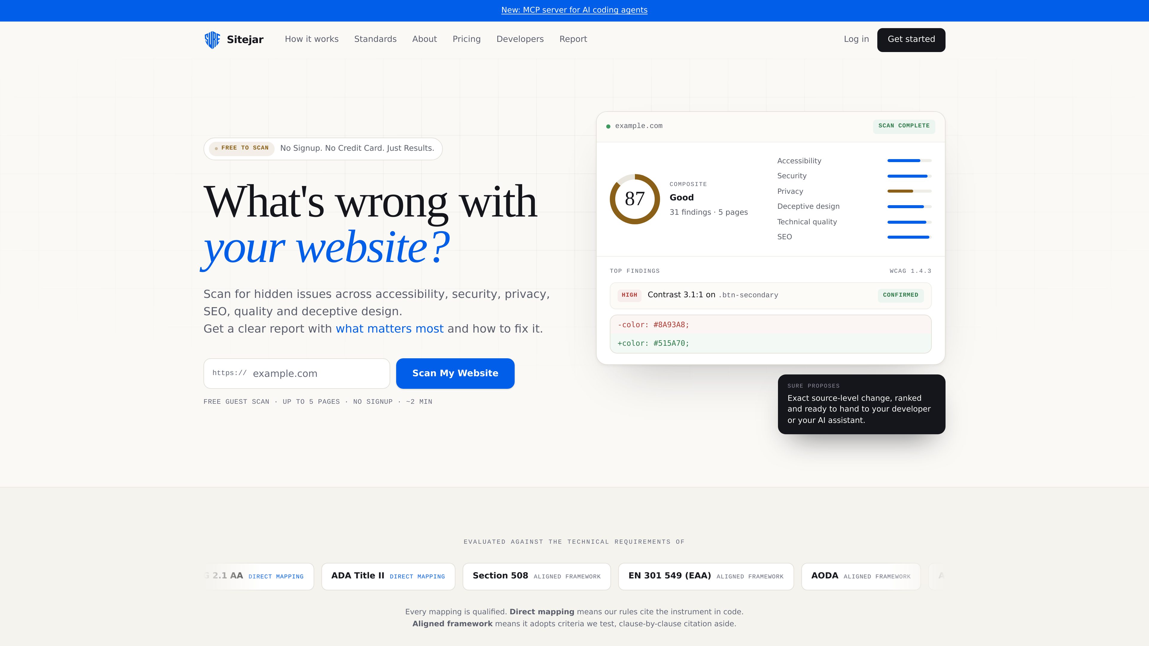 Sitejar preview