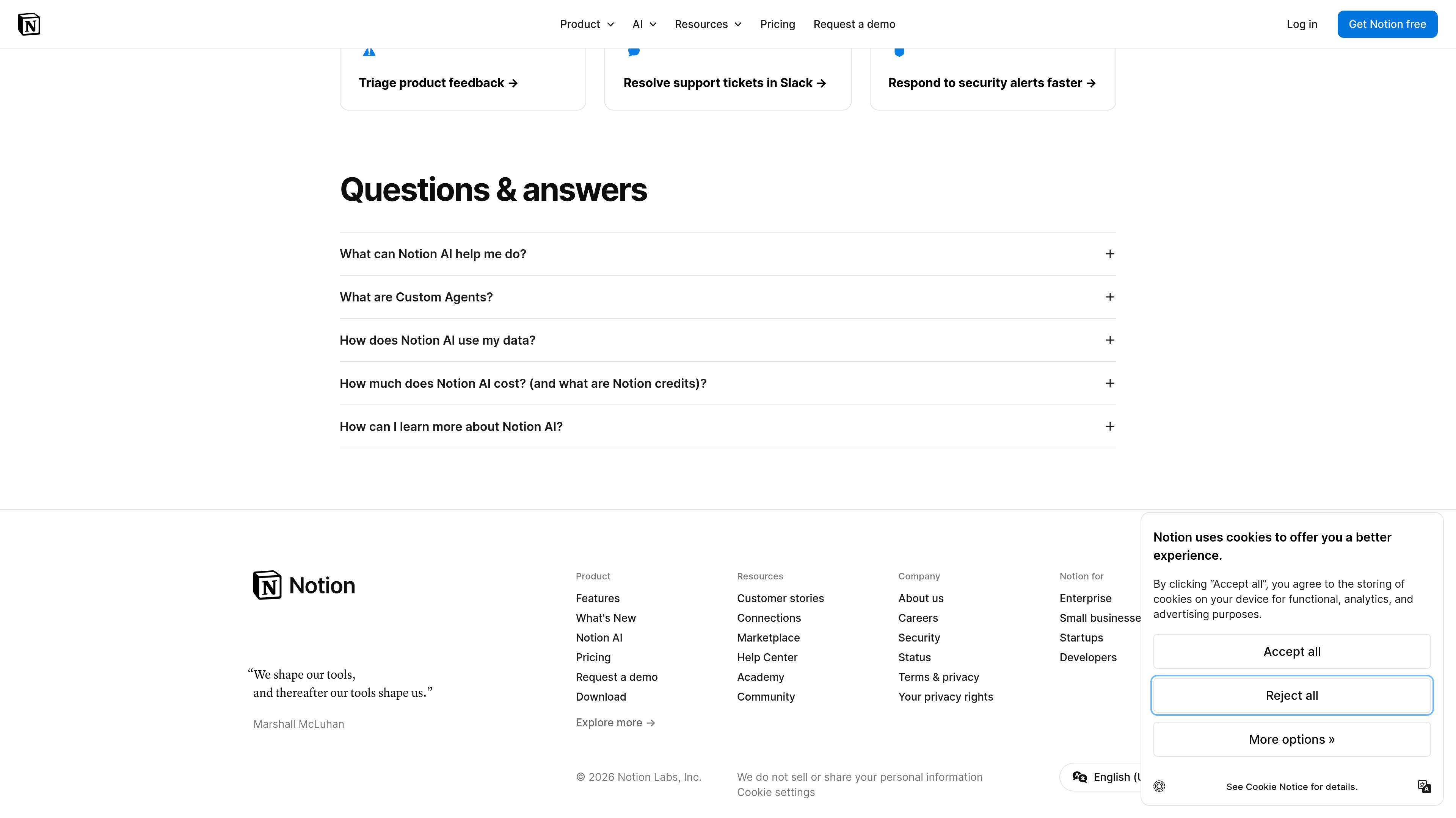 Notion AI preview
