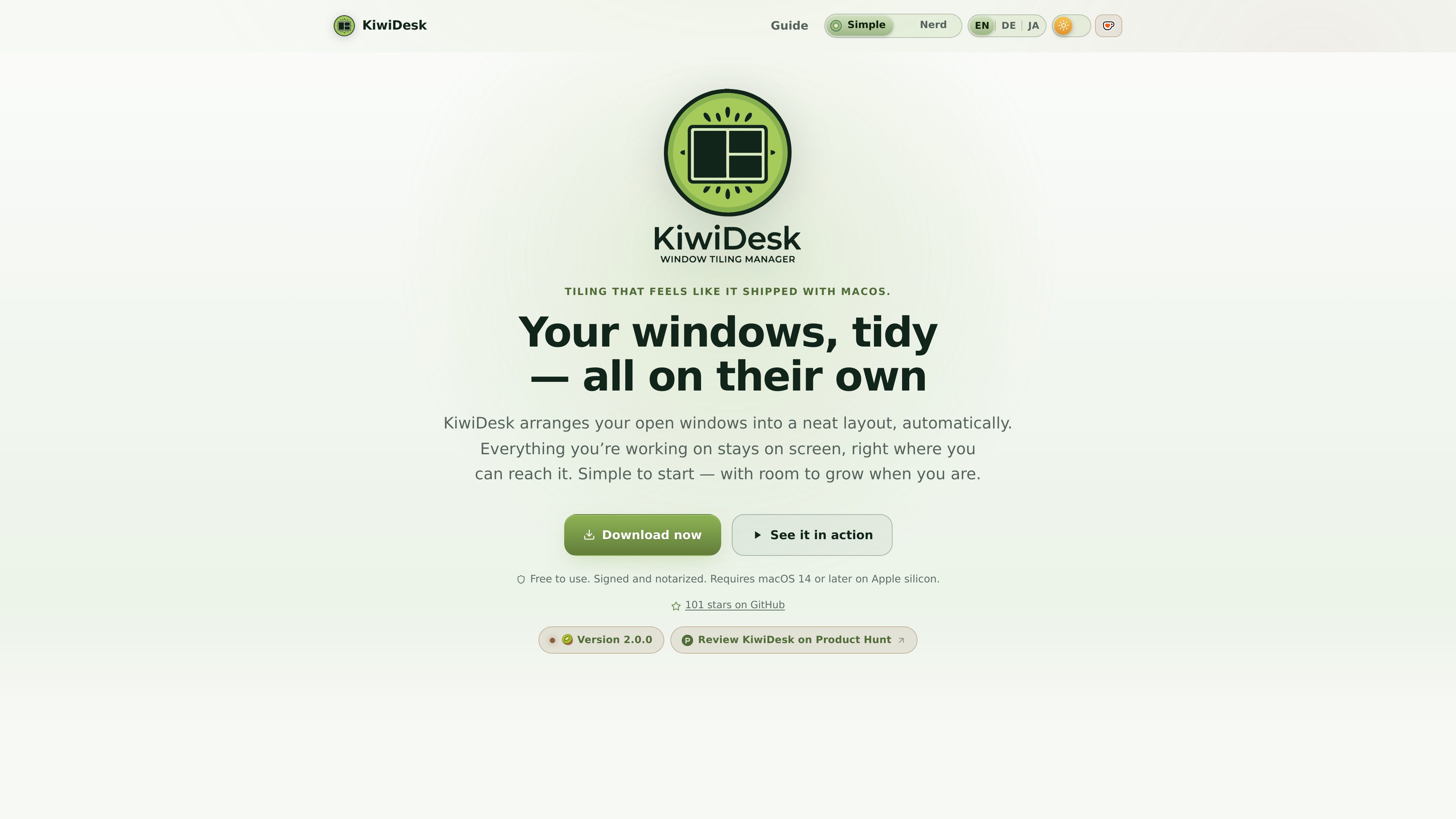 KiwiDesk preview