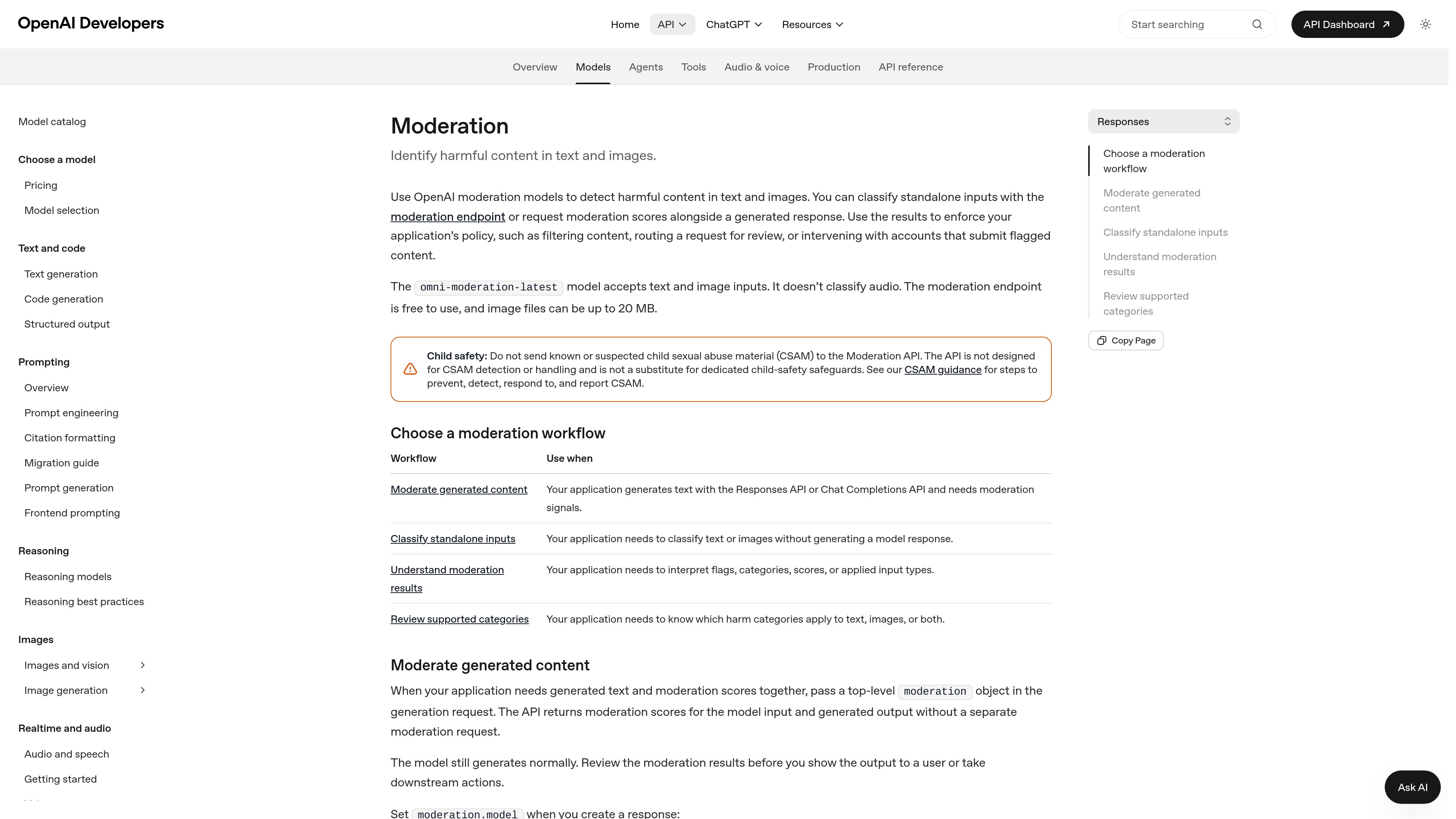 OpenAI Moderation preview