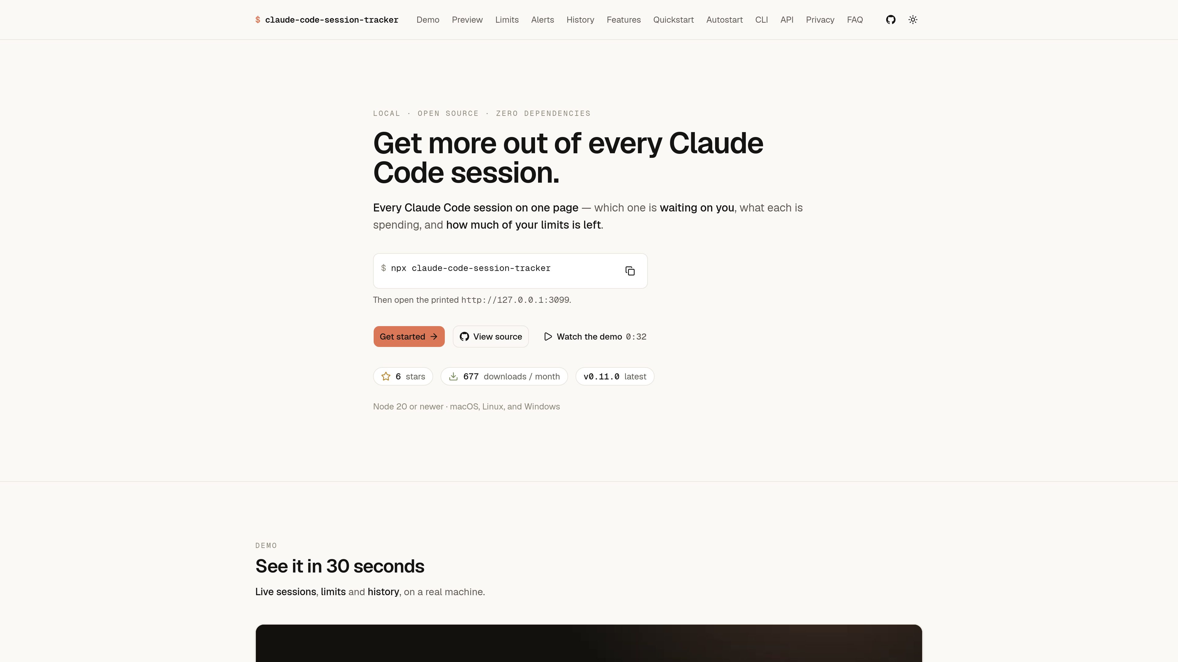 claude-code-session-tracker preview
