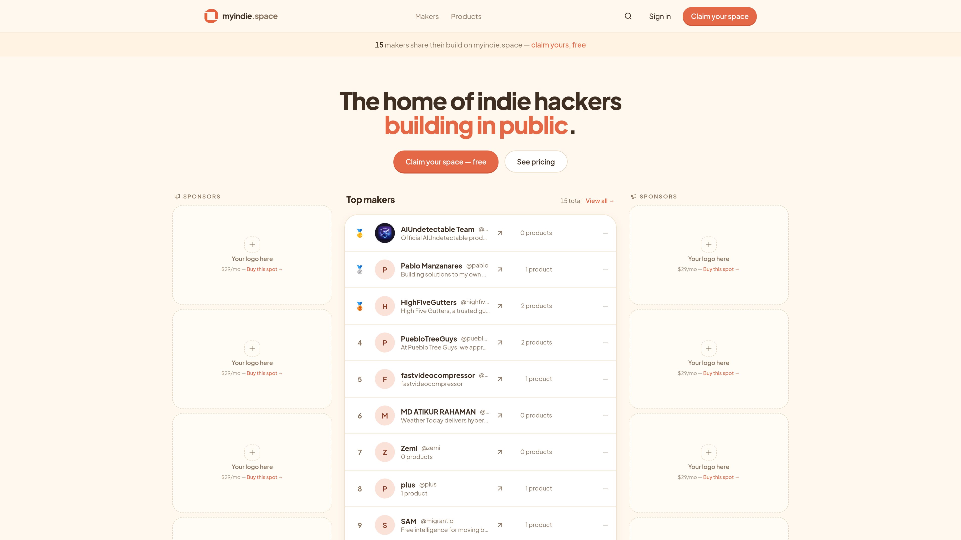 MyIndieSpace preview