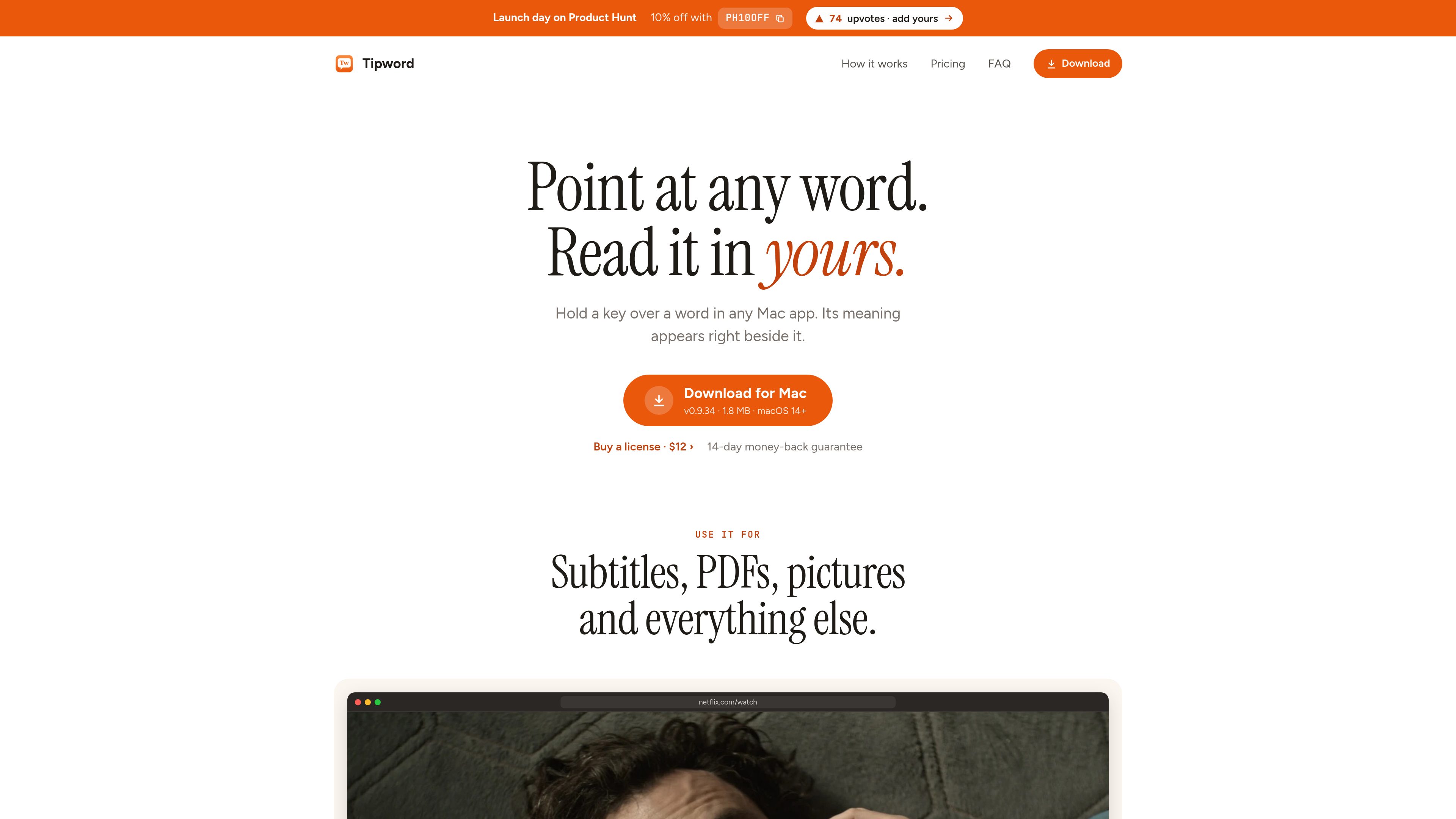 Tipword preview