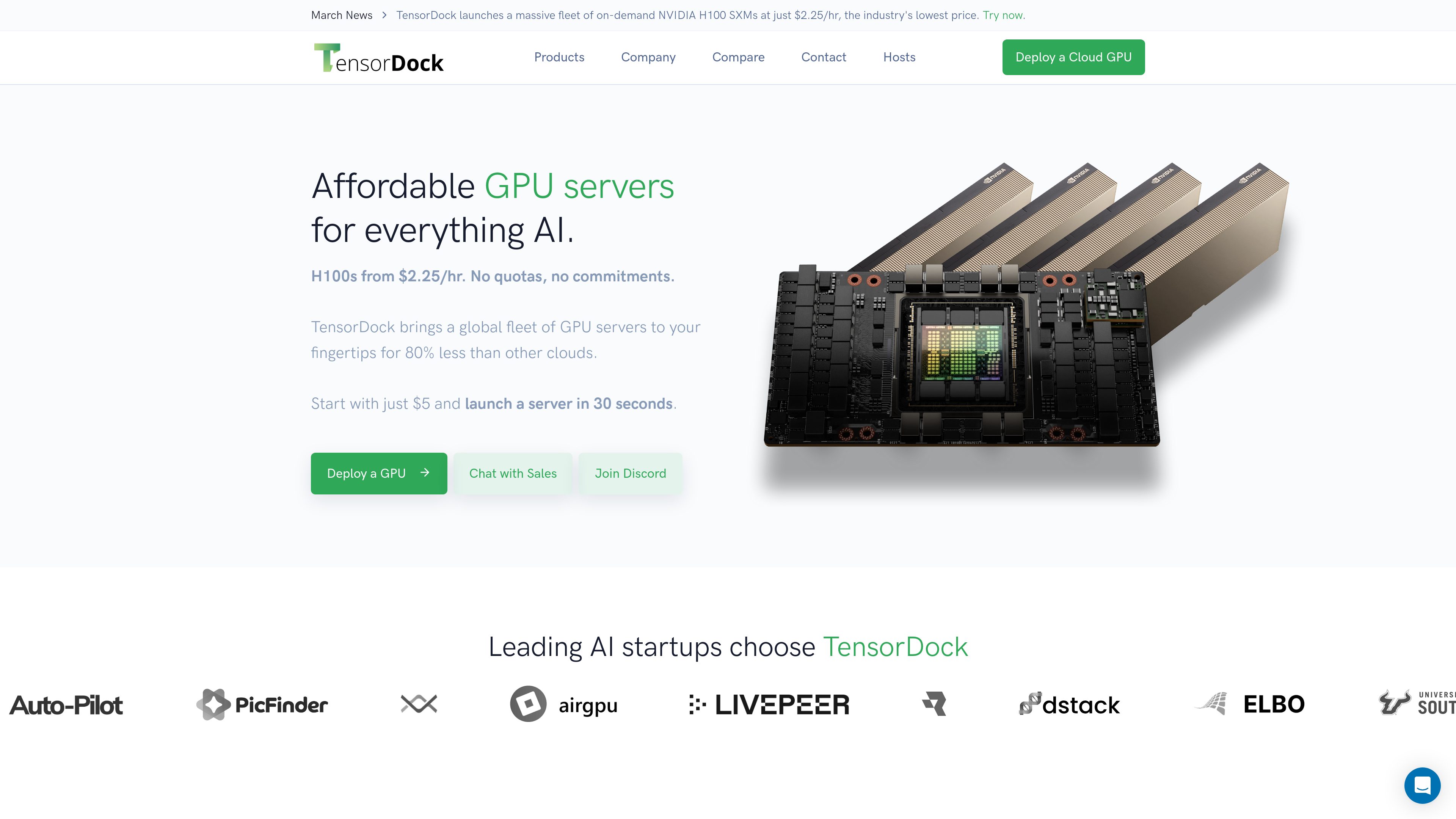 TensorDock preview