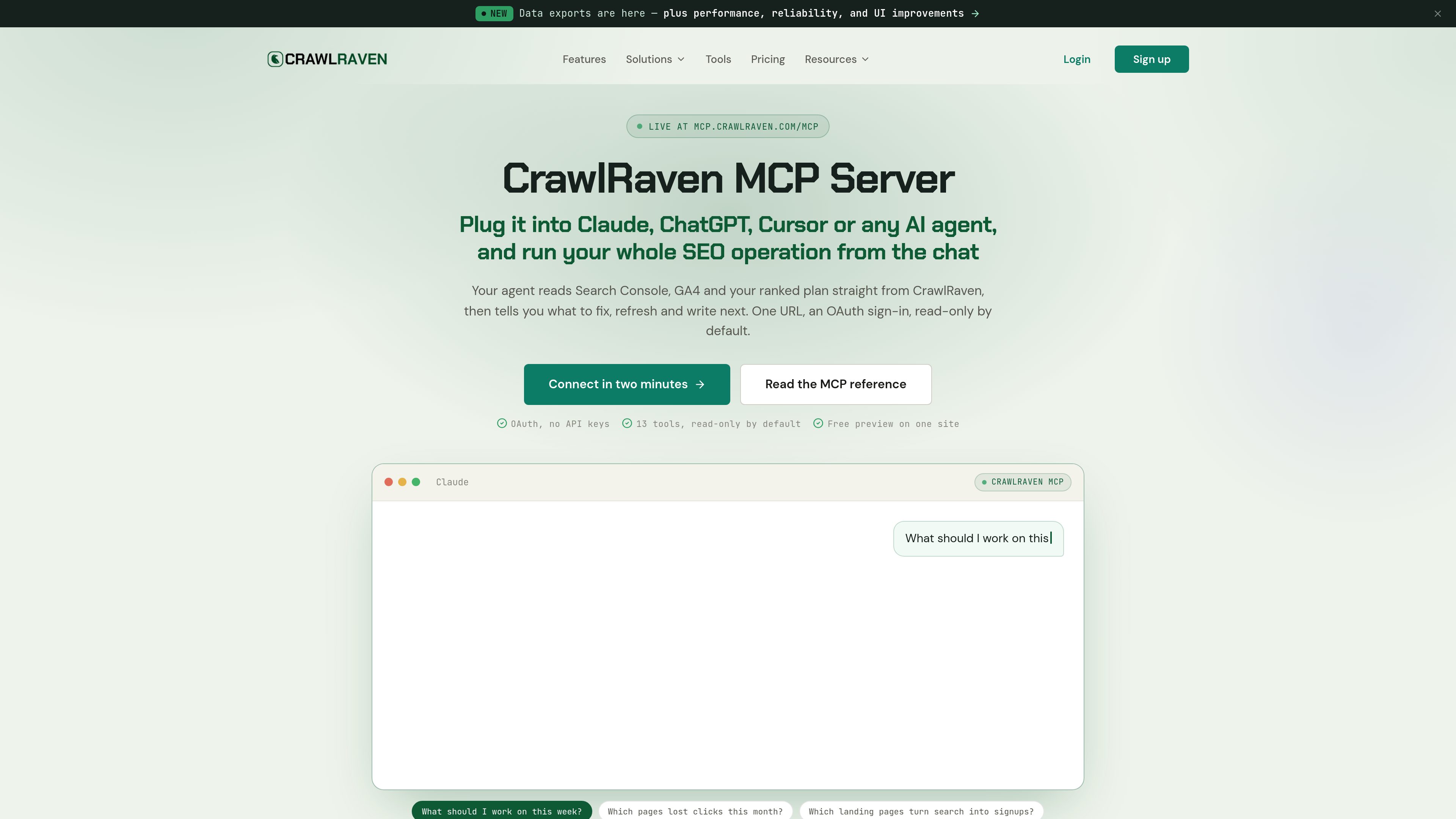 CrawlRaven MCP Server preview