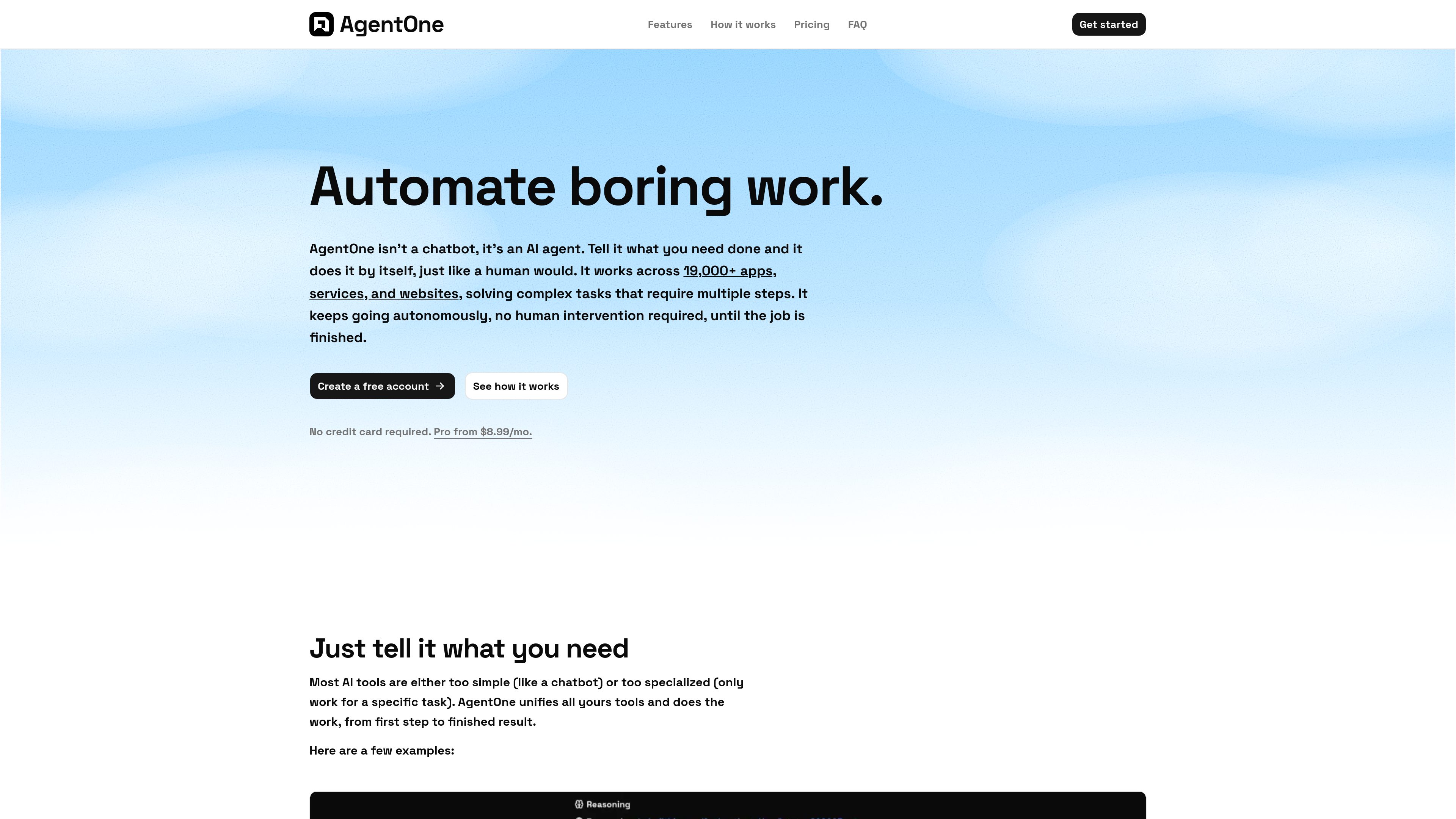 AgentOne preview