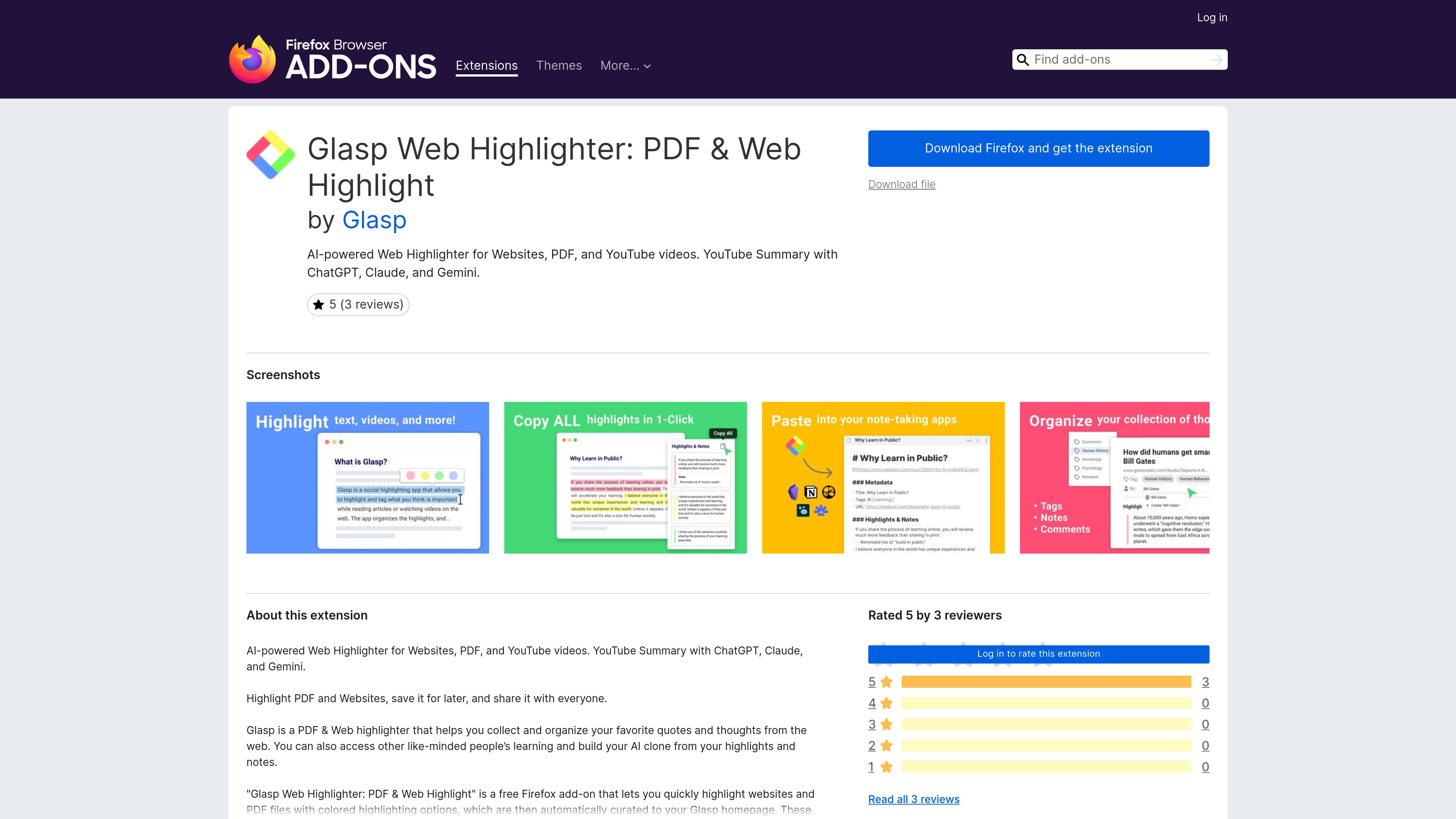Glasp Web Highlighter preview