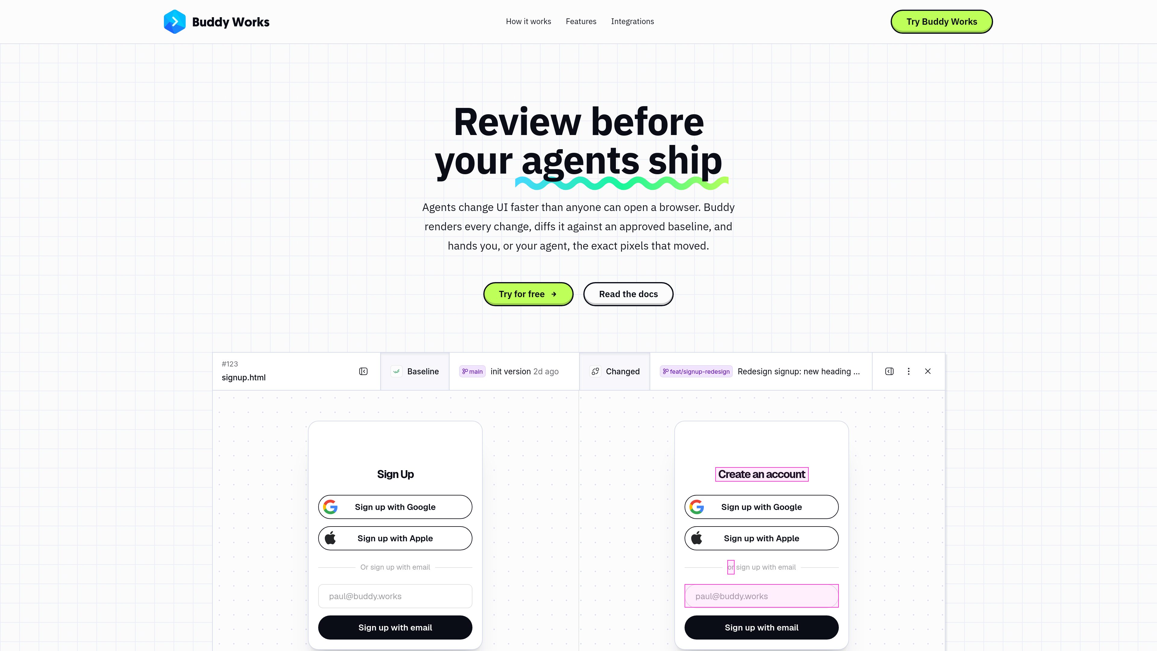 Buddy Visual Tests preview