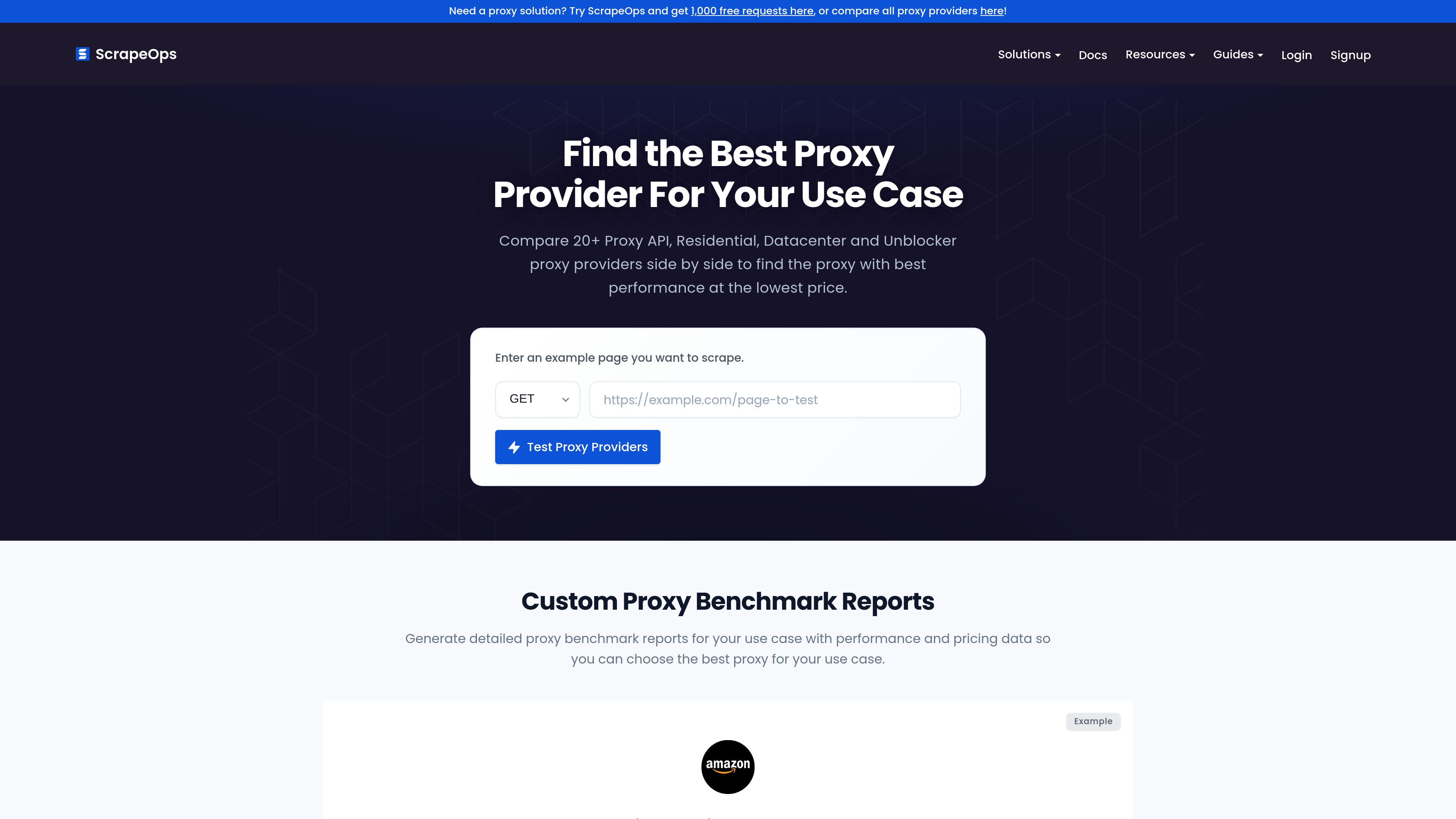 ScrapeOps Proxy Tester preview