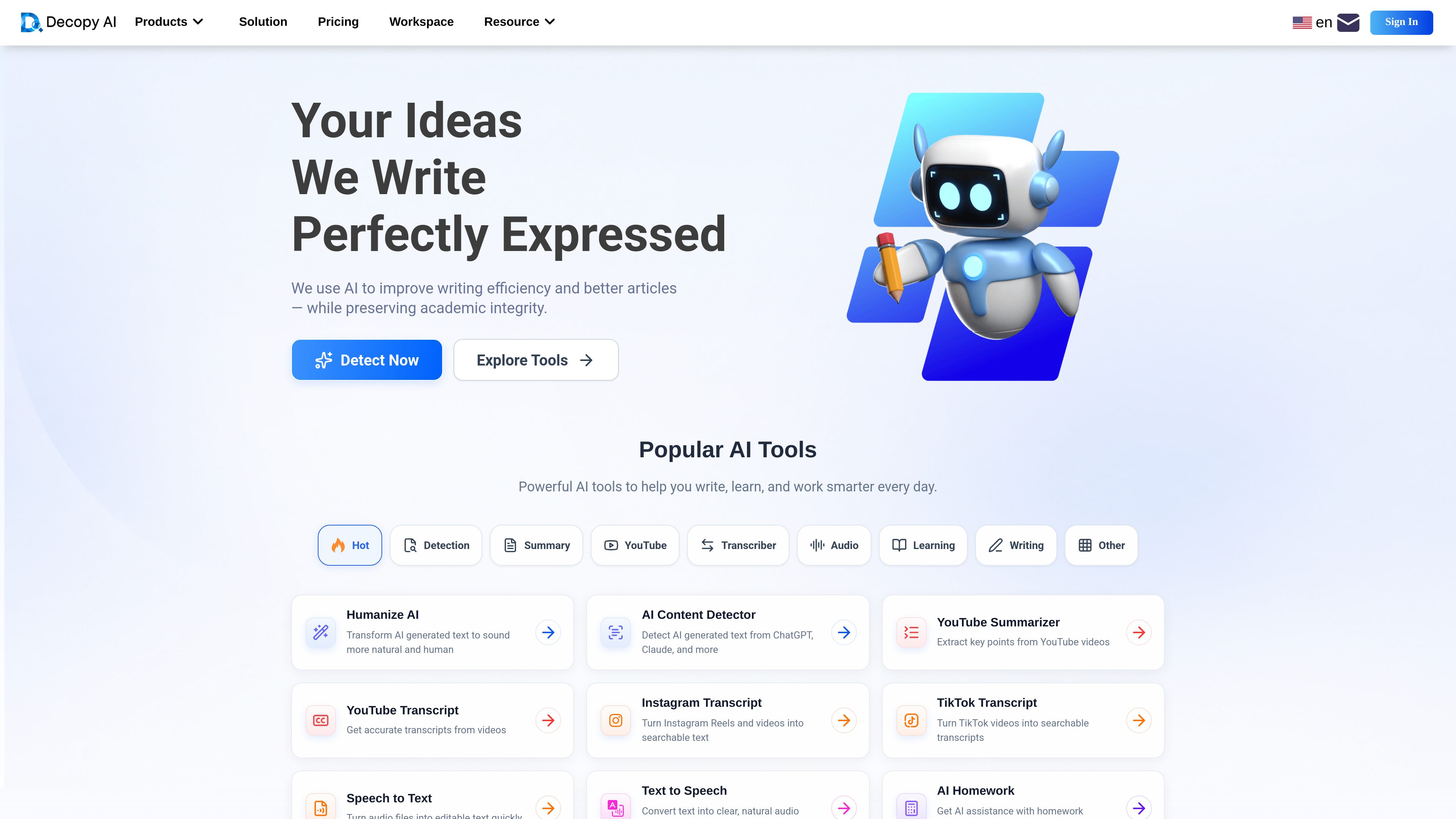 Decopy AI preview
