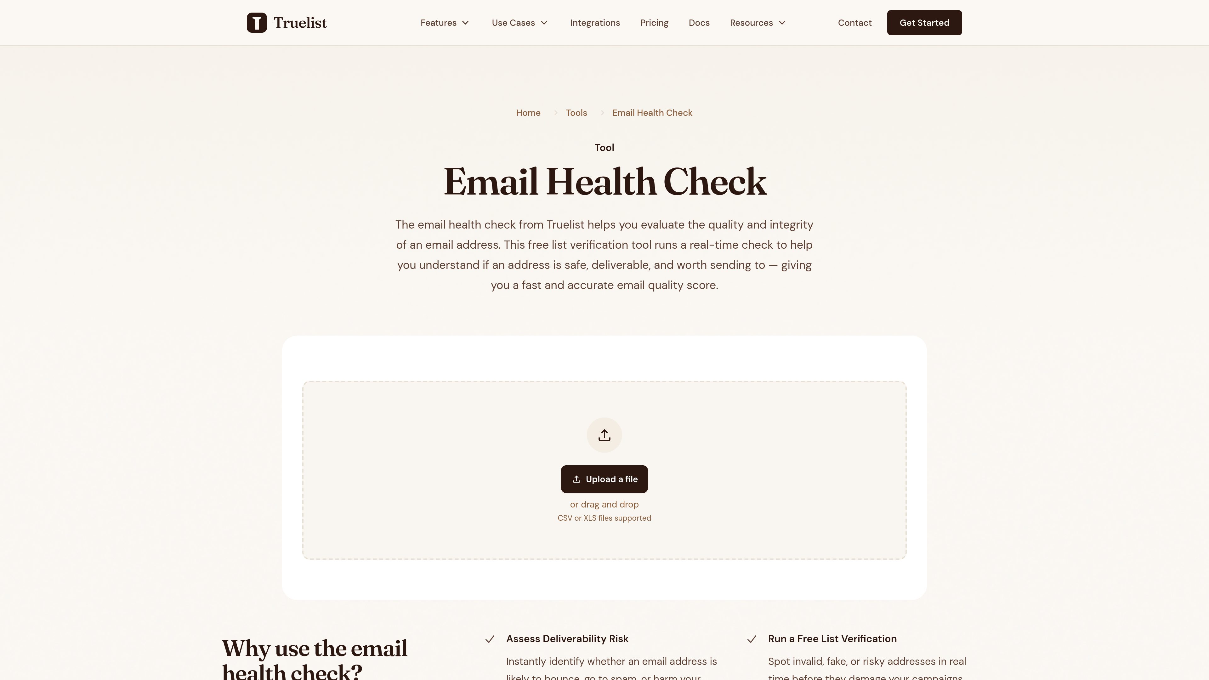 Email Health Check preview