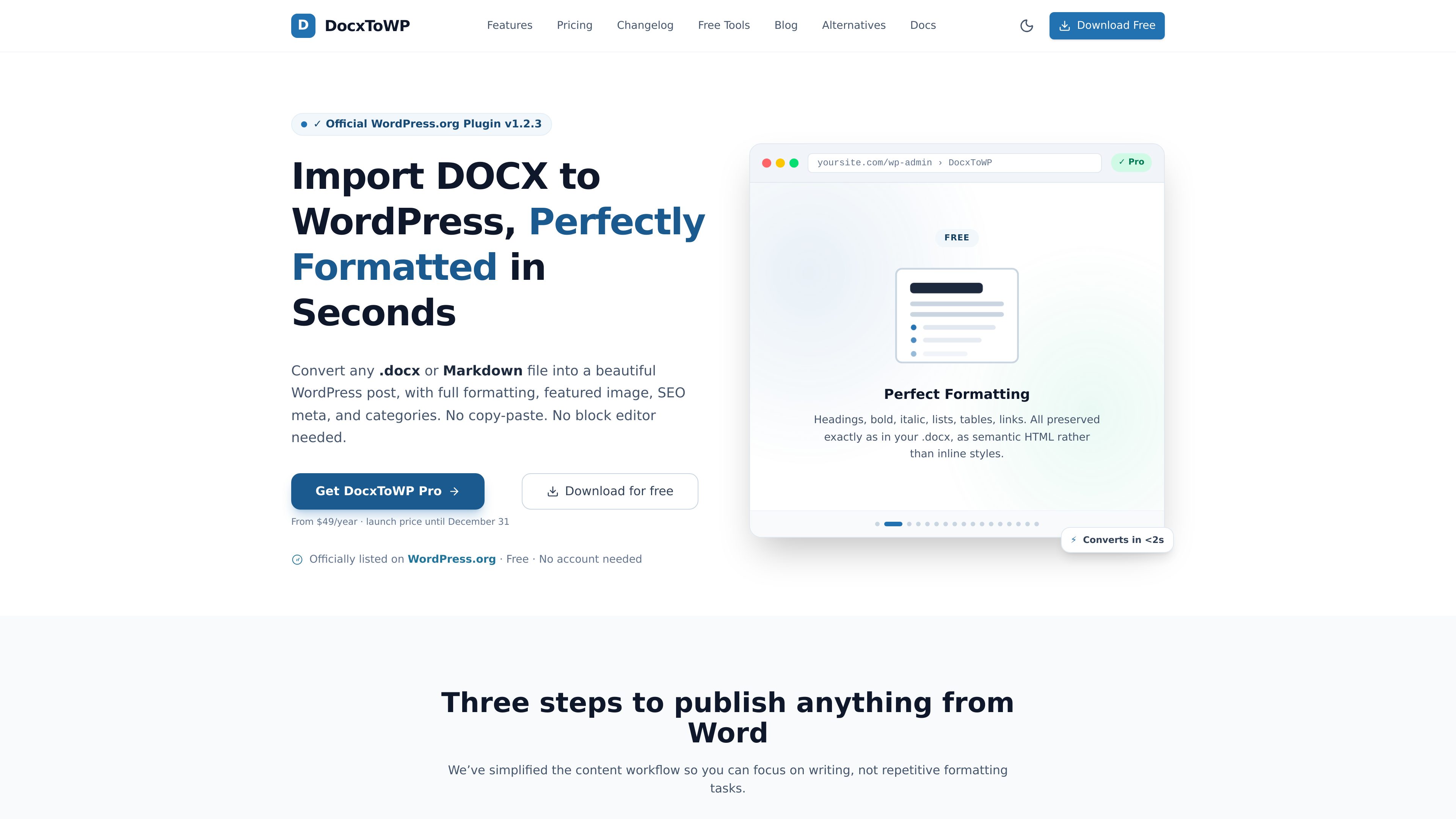 DocxToWP preview