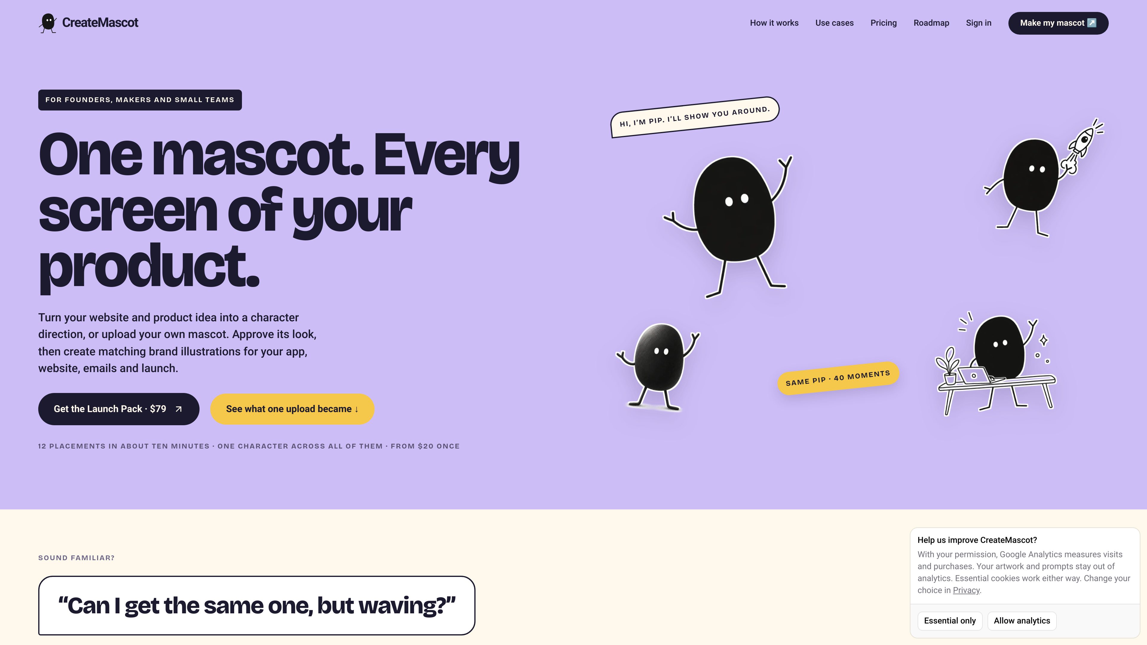 CreateMascot preview