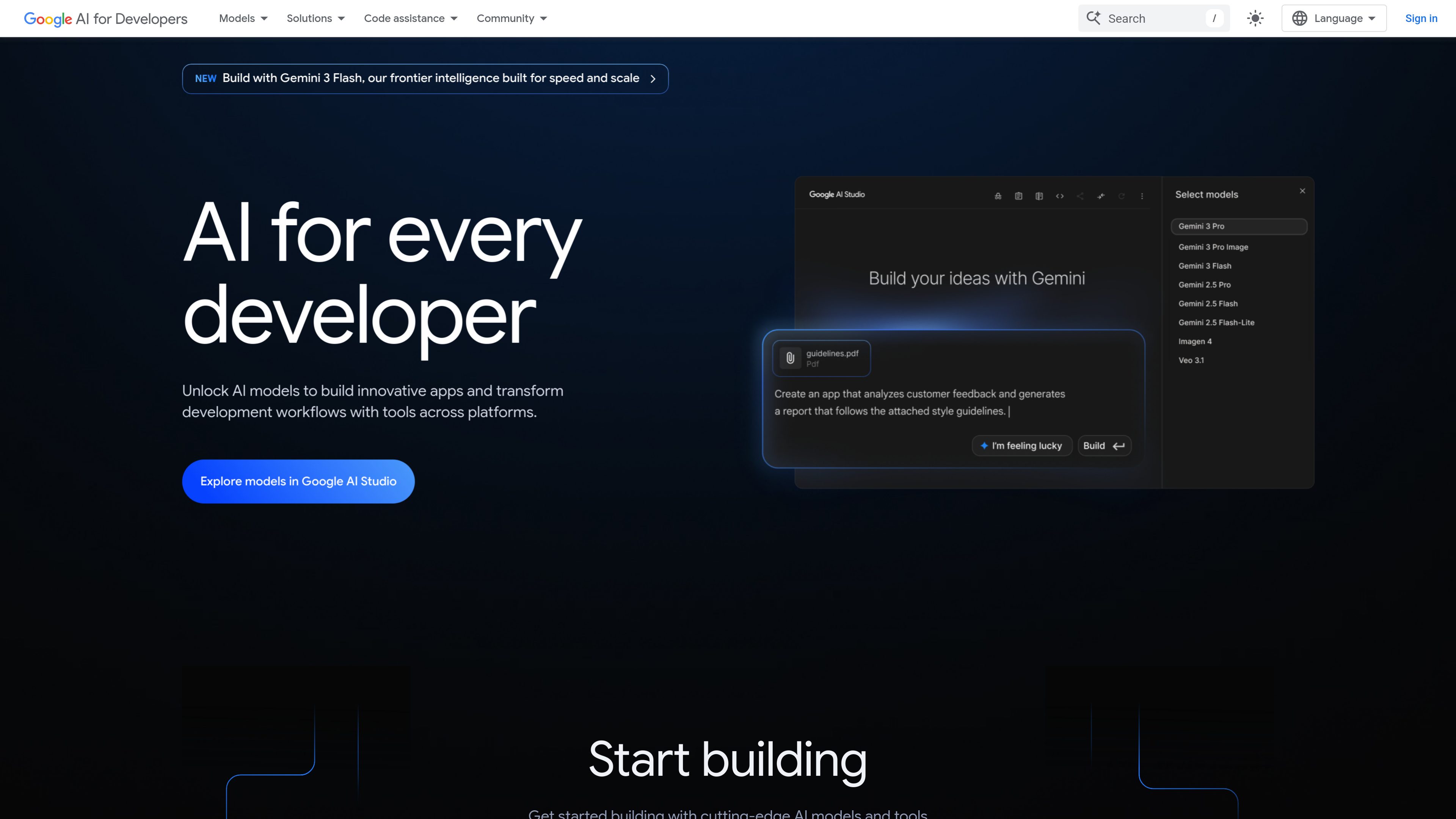 Gemini API preview