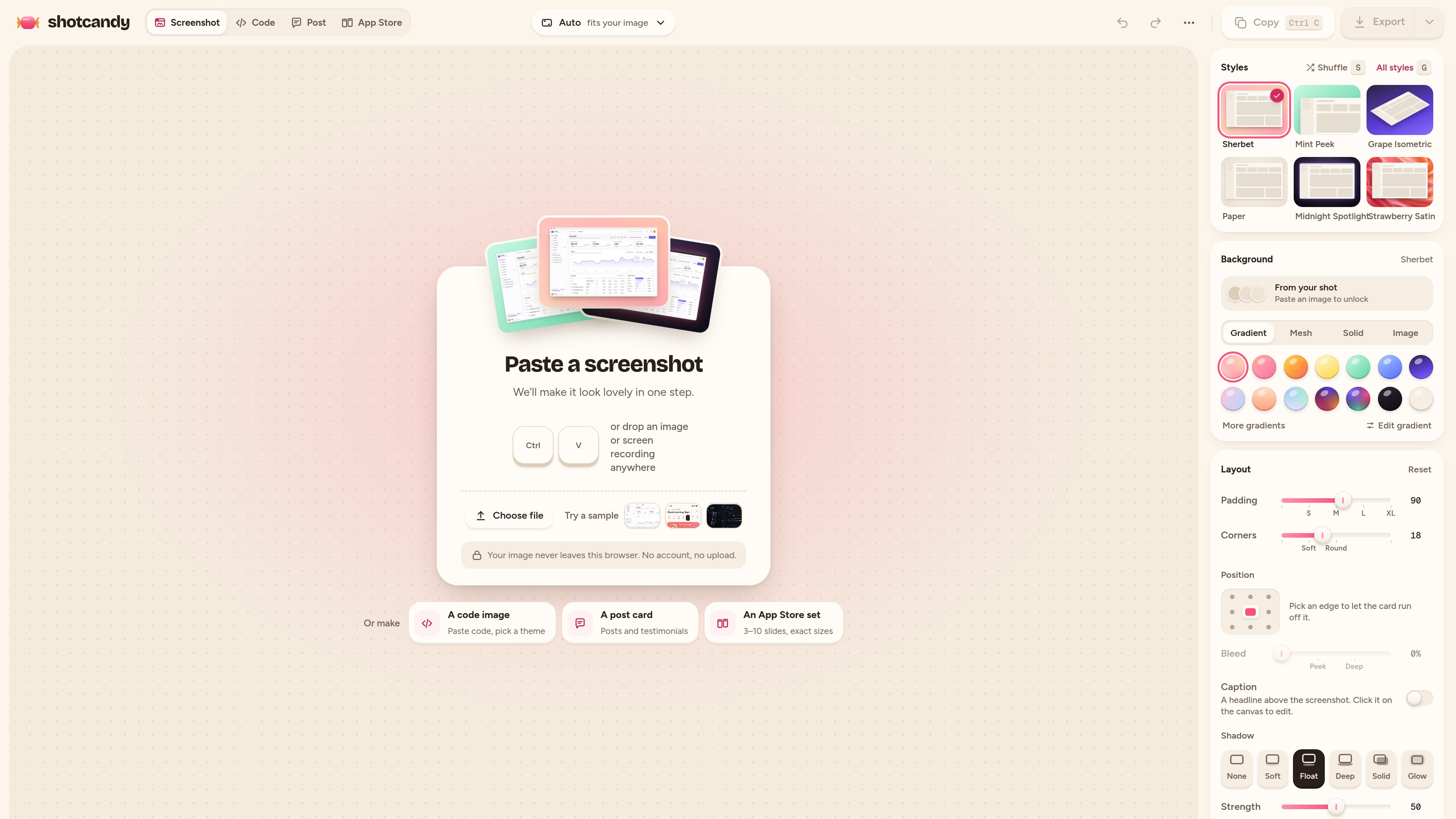 Shotcandy preview