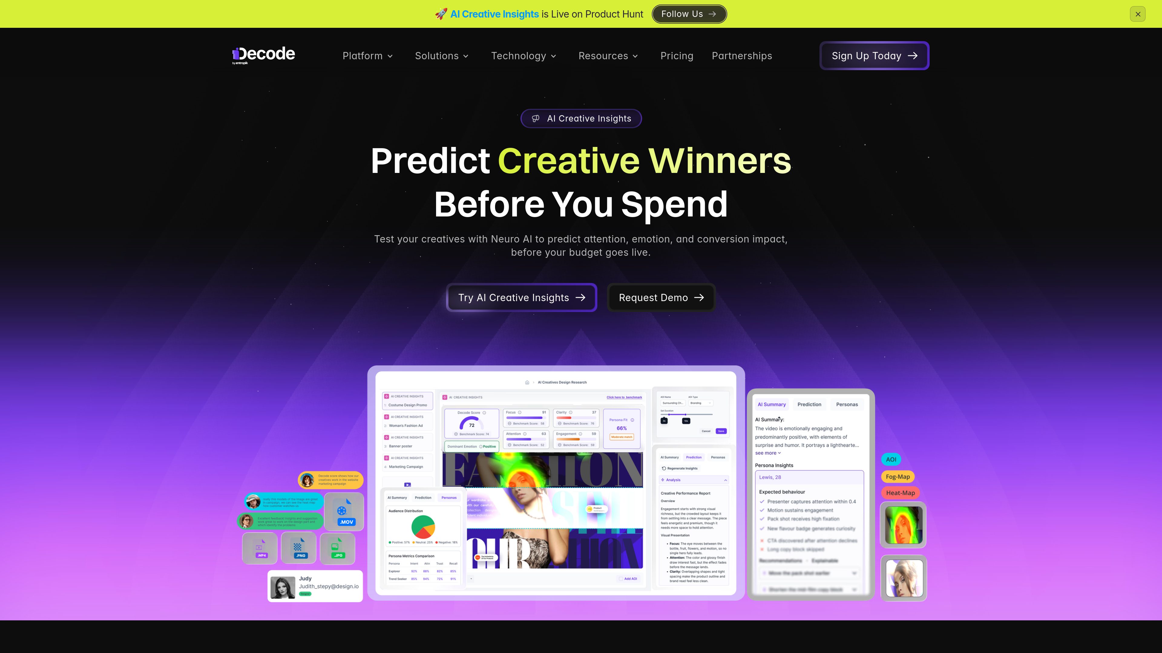 Decode AI Creative Insights preview