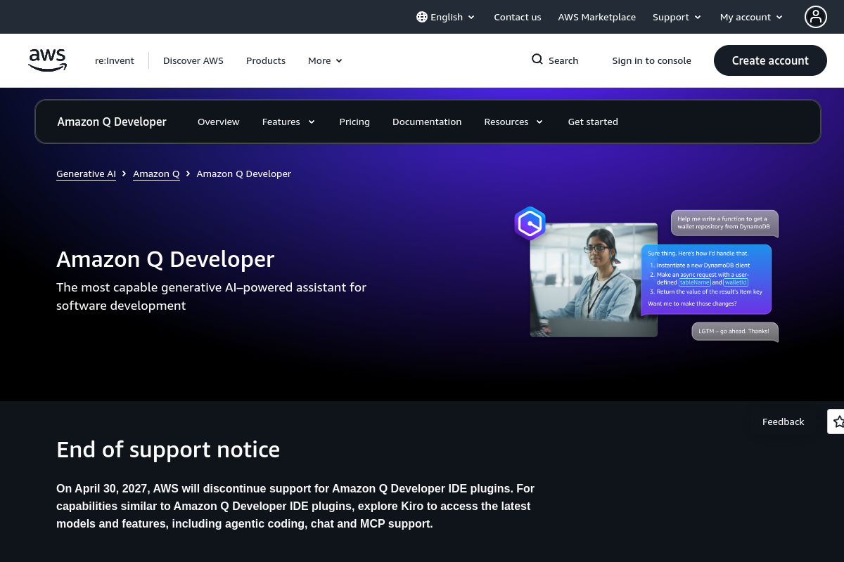 Amazon Q Developer preview