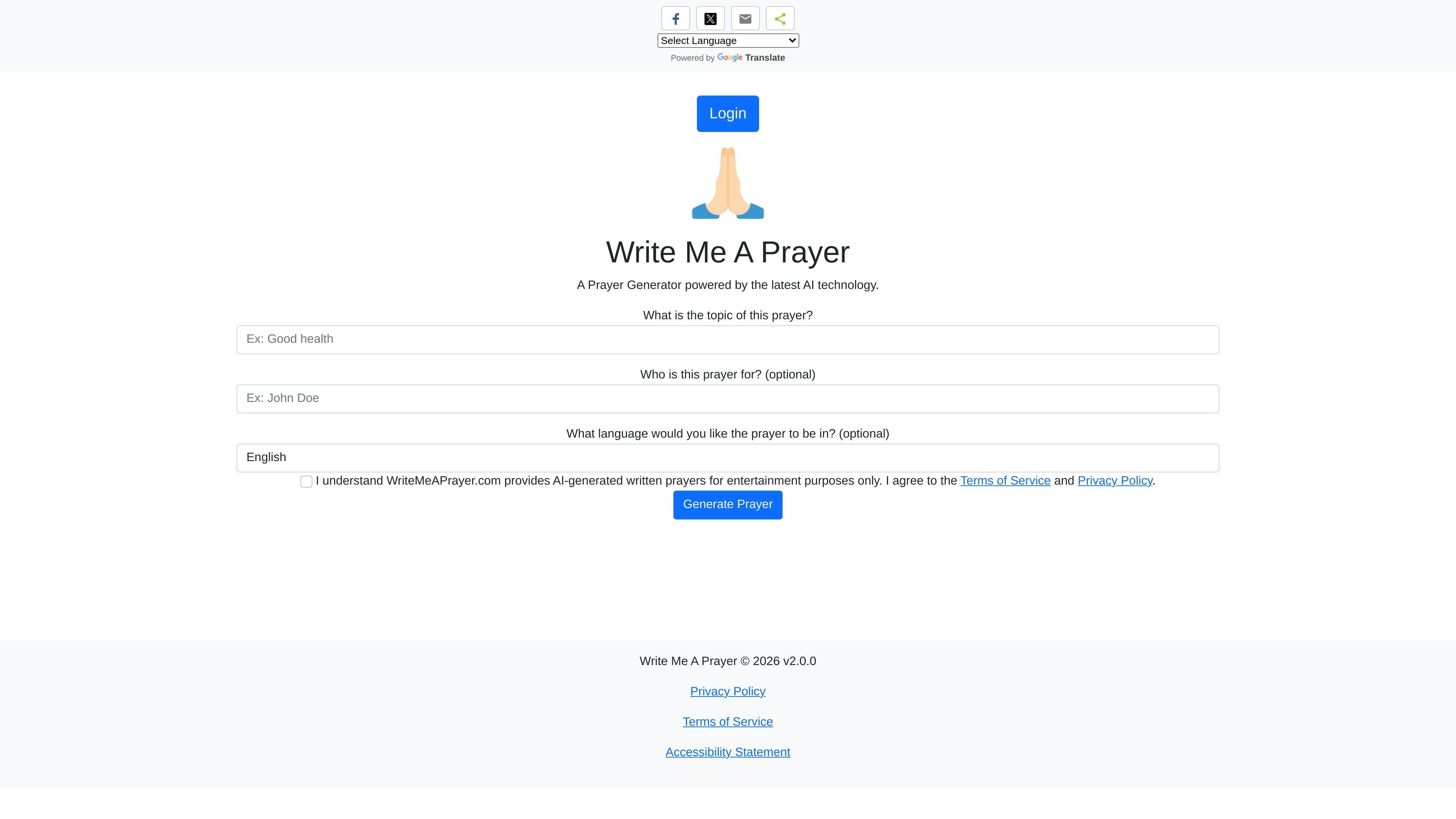 Write Me A Prayer
