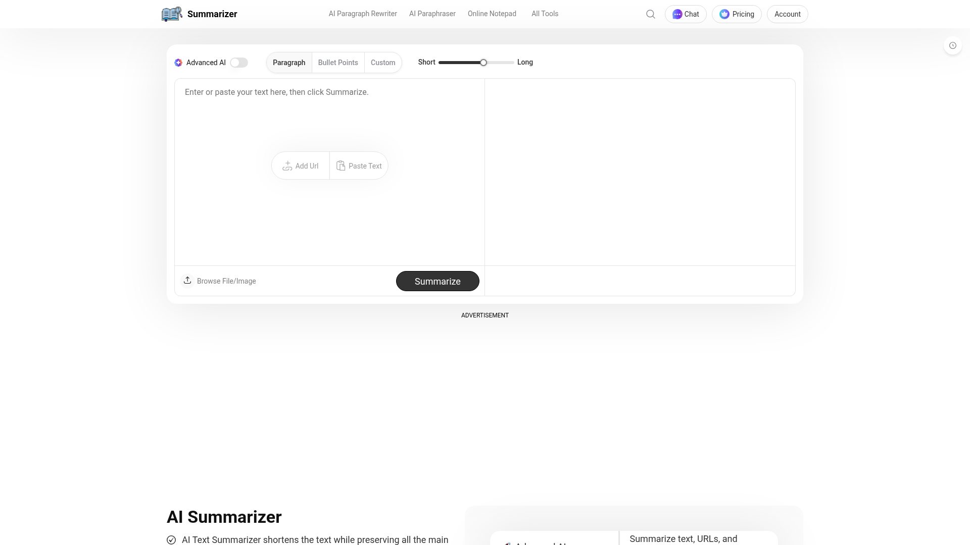 AI Summarizer preview