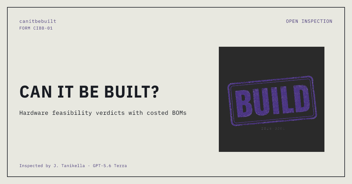 Can it be built?