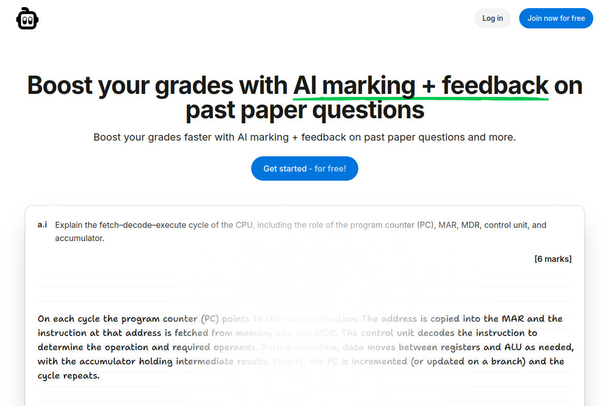 Alevels.ai preview