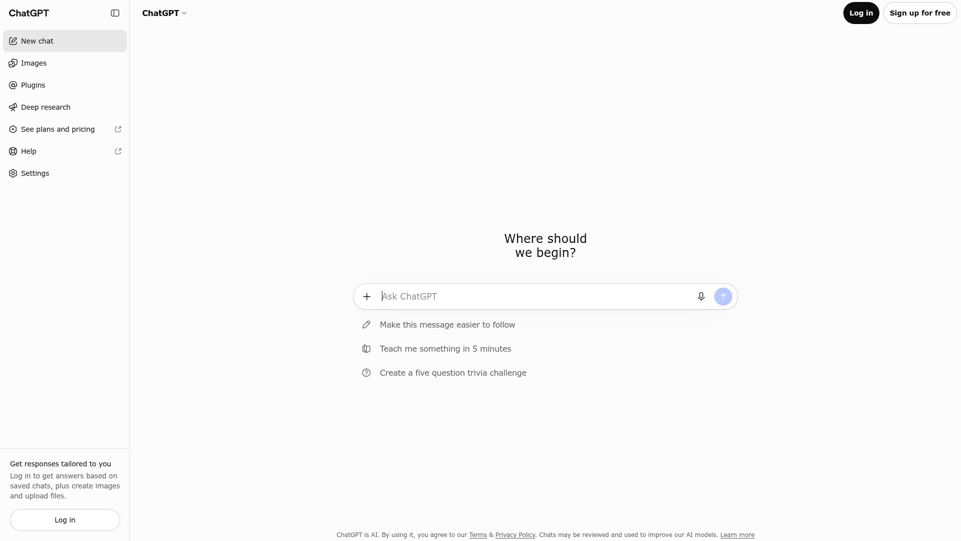 ChatGPT preview