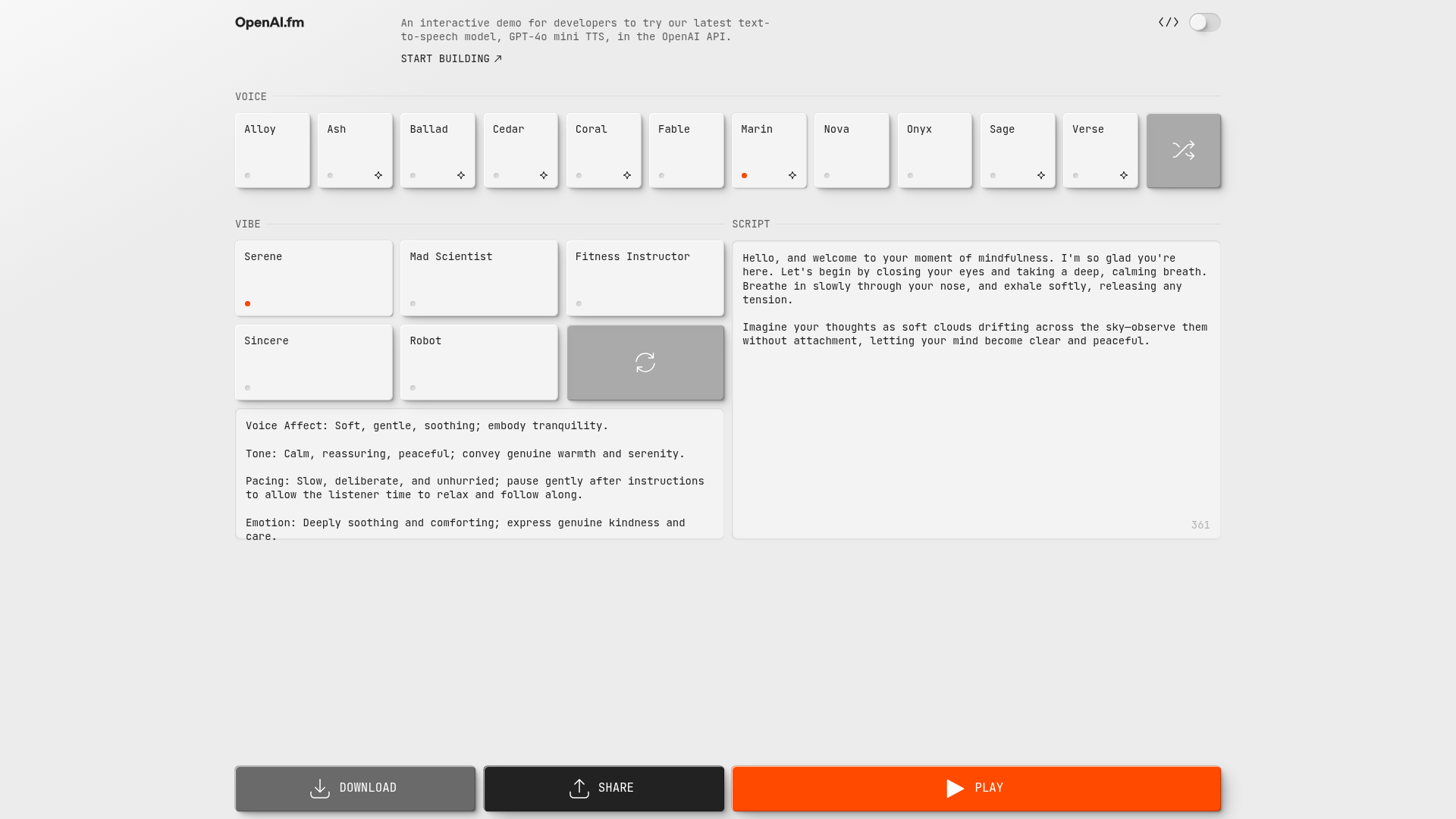openai.fm preview