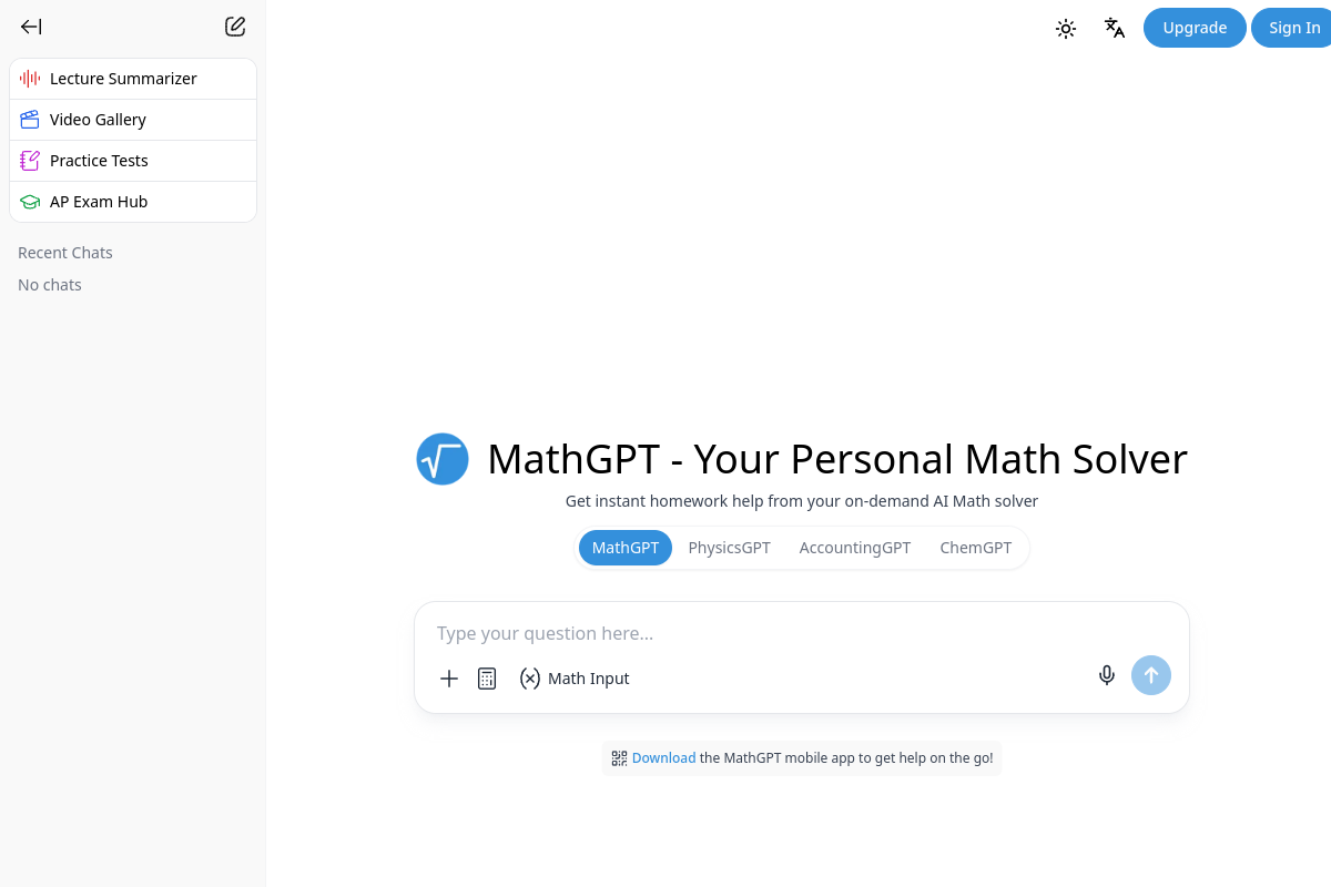 MathGPT preview