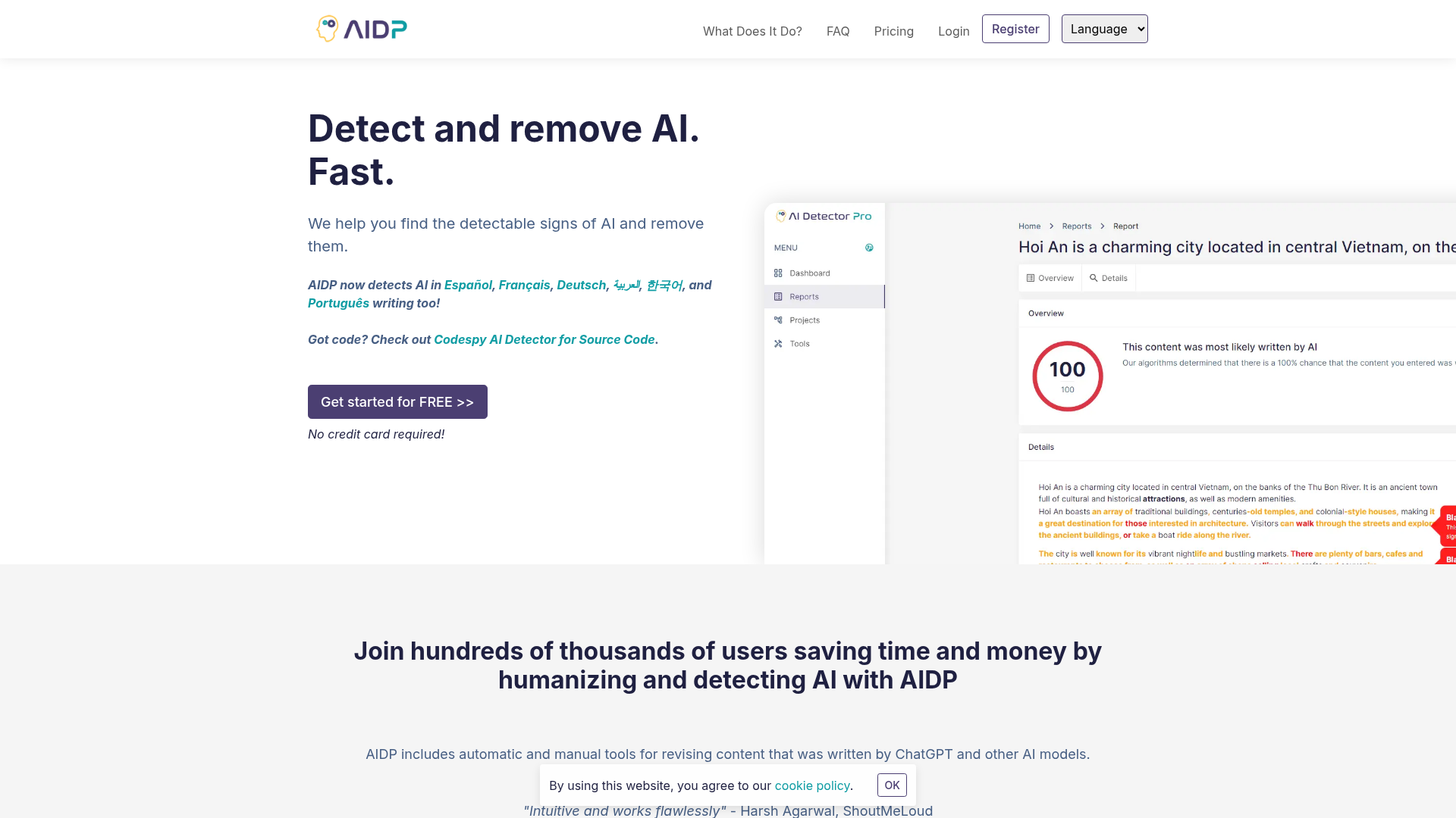 AI Detector Pro preview
