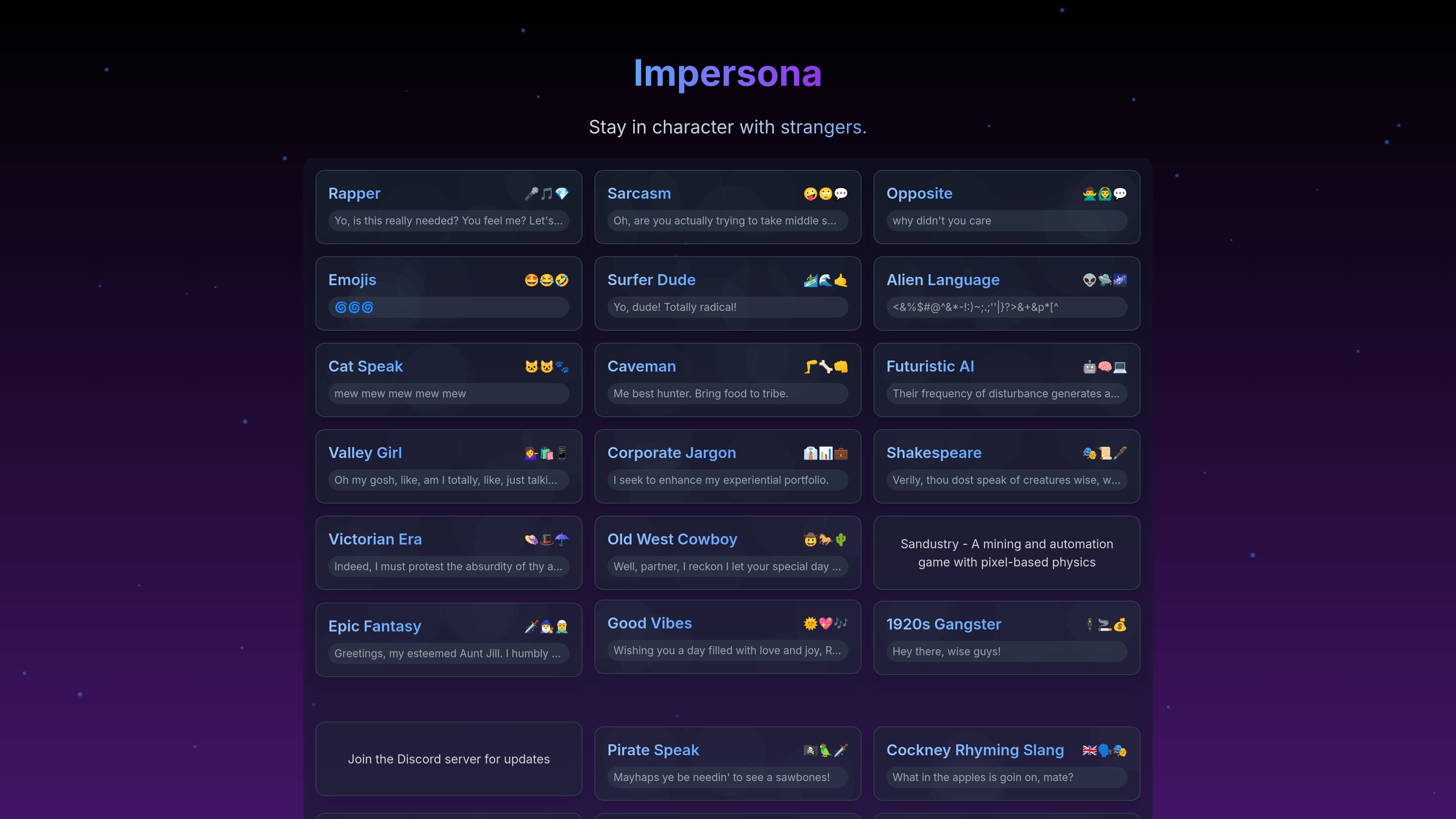 Impersona