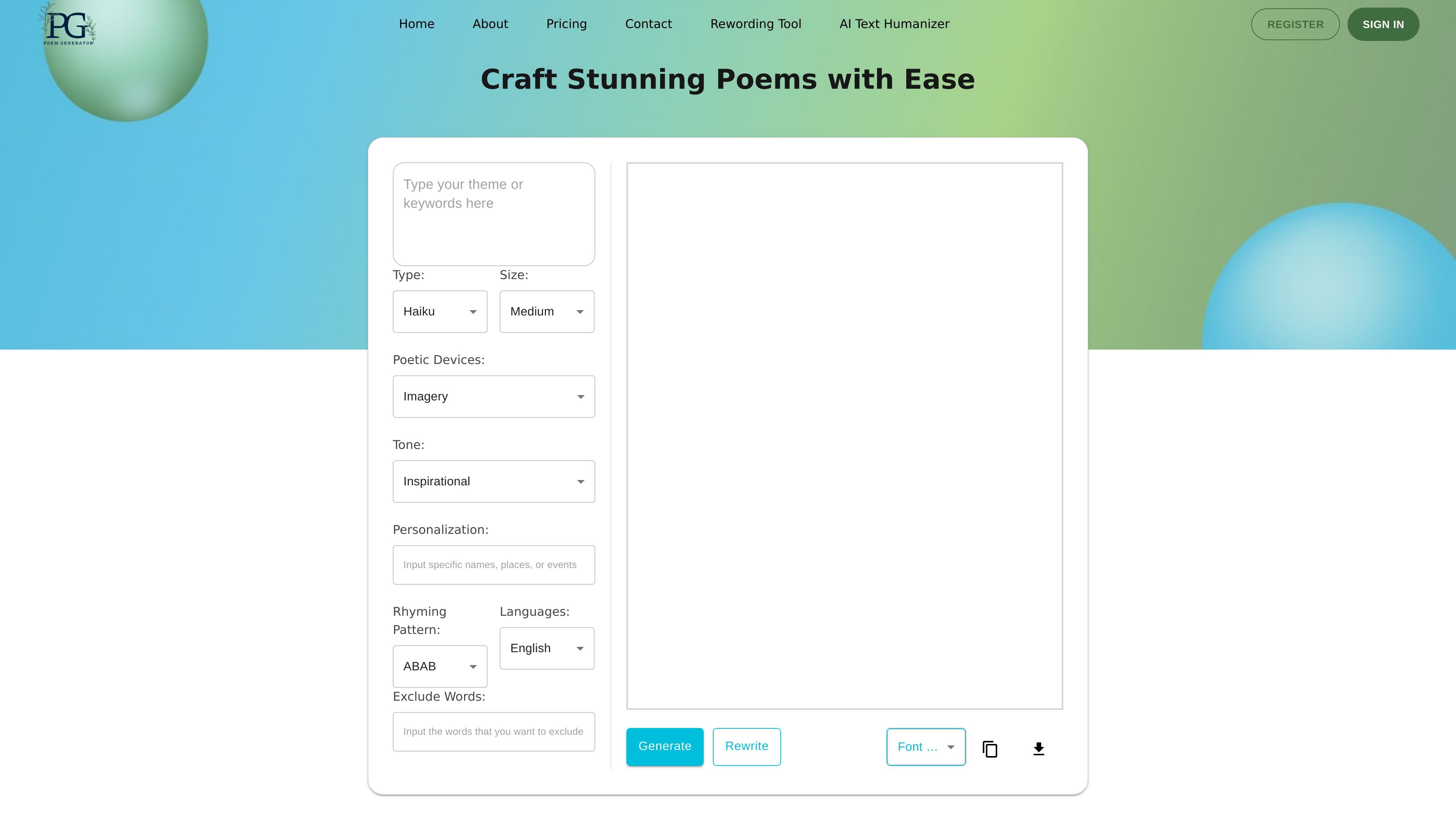 PoemGenerator.io