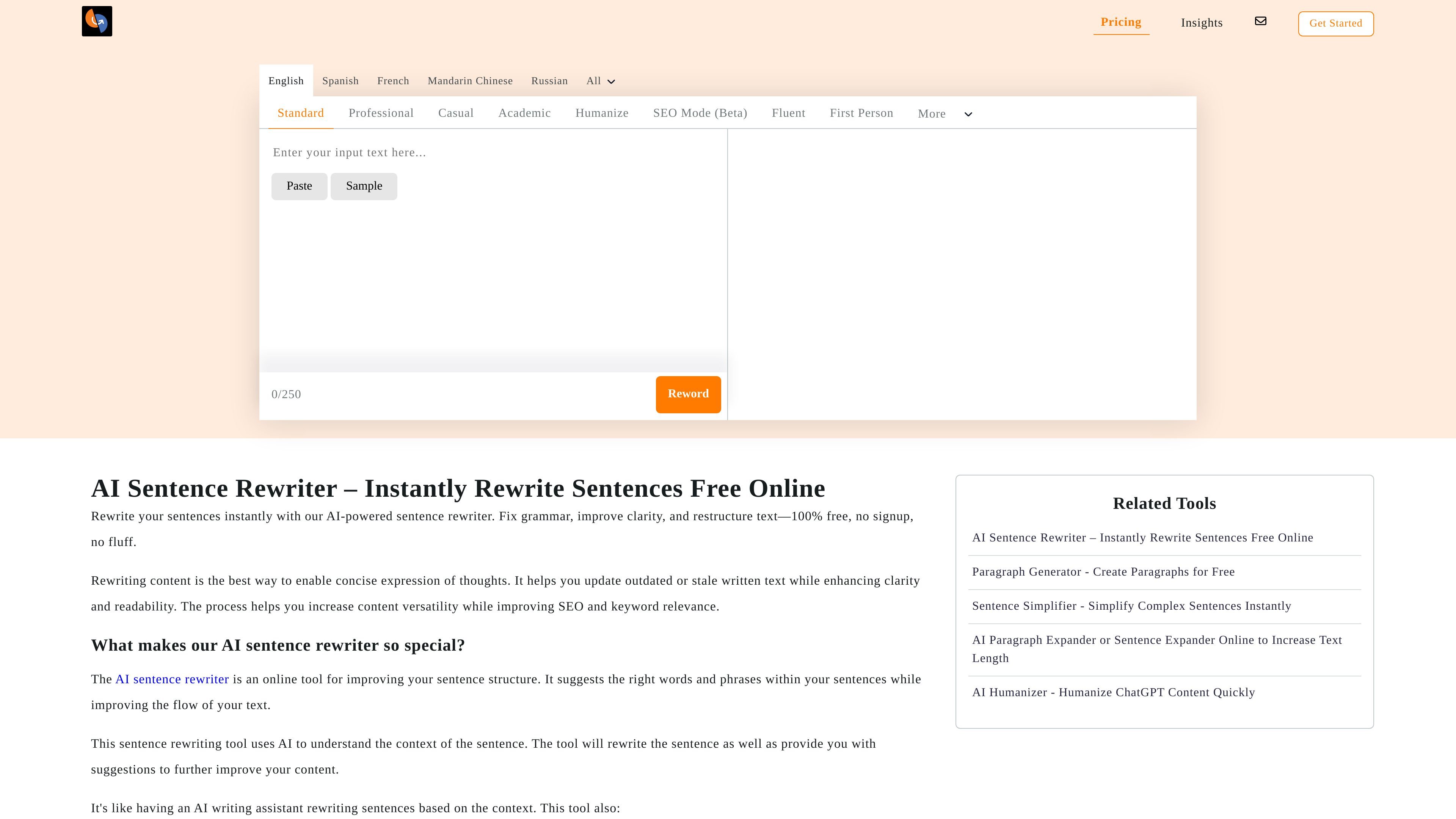 Sentence Rewriter